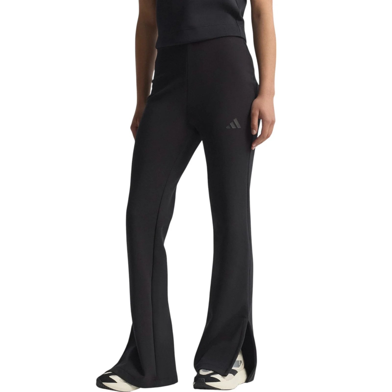 adidas All Season Womens Fleece Slim-Fit Flared Pants