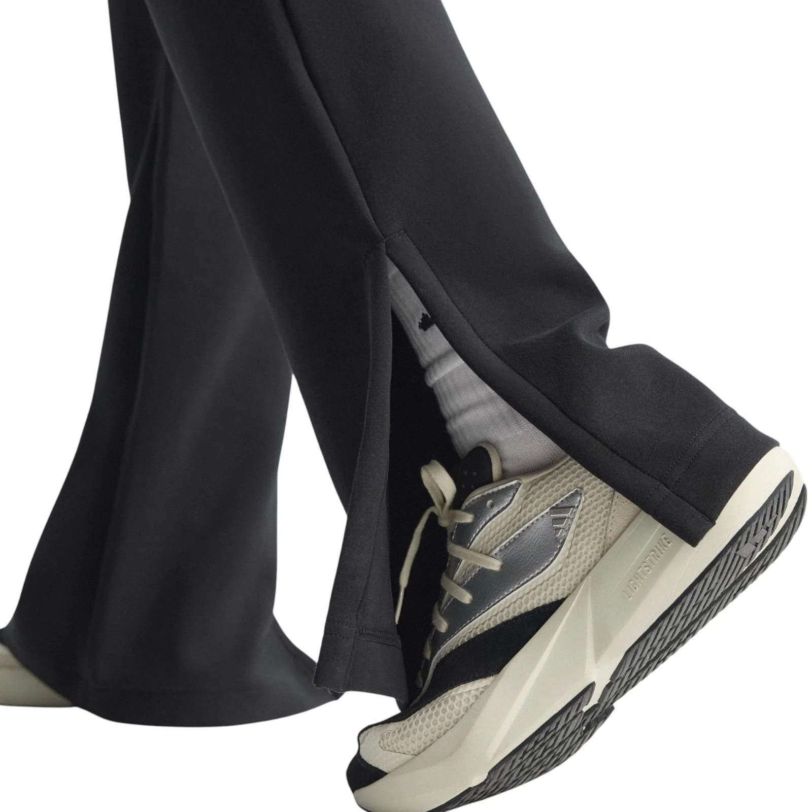 adidas All Season Womens Fleece Slim-Fit Flared Pants - Image 5