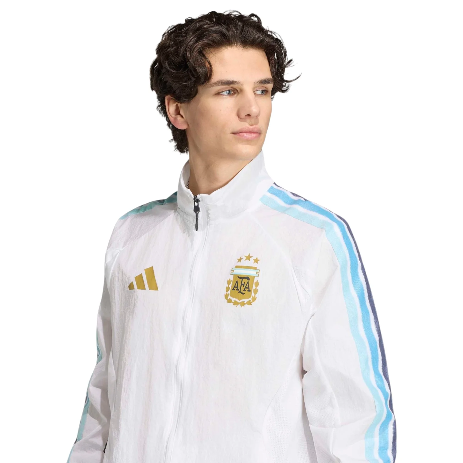 adidas Argentina Home Anthem Mens Full-Zip Football Jacket - Image 3