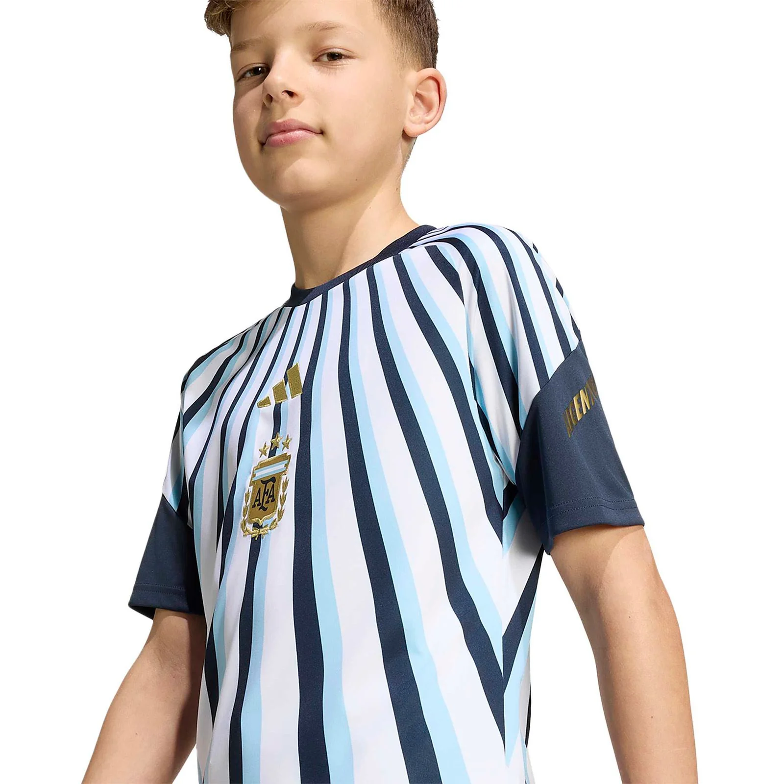 adidas Argentina Football WC 2026 Kids Home Pre-Match Jersey - Image 4