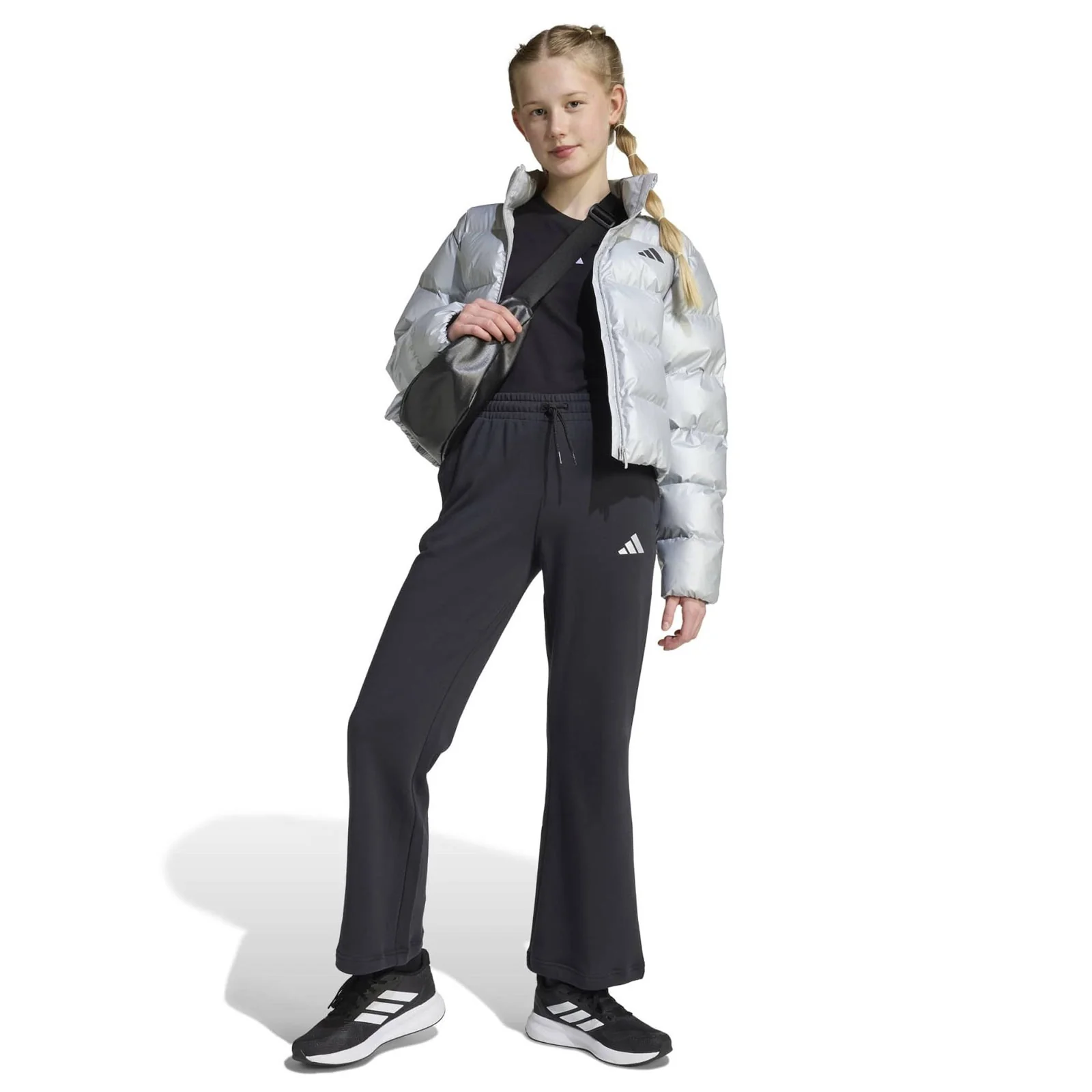 adidas Everyday Glam Girls Flare Joggers - Image 3