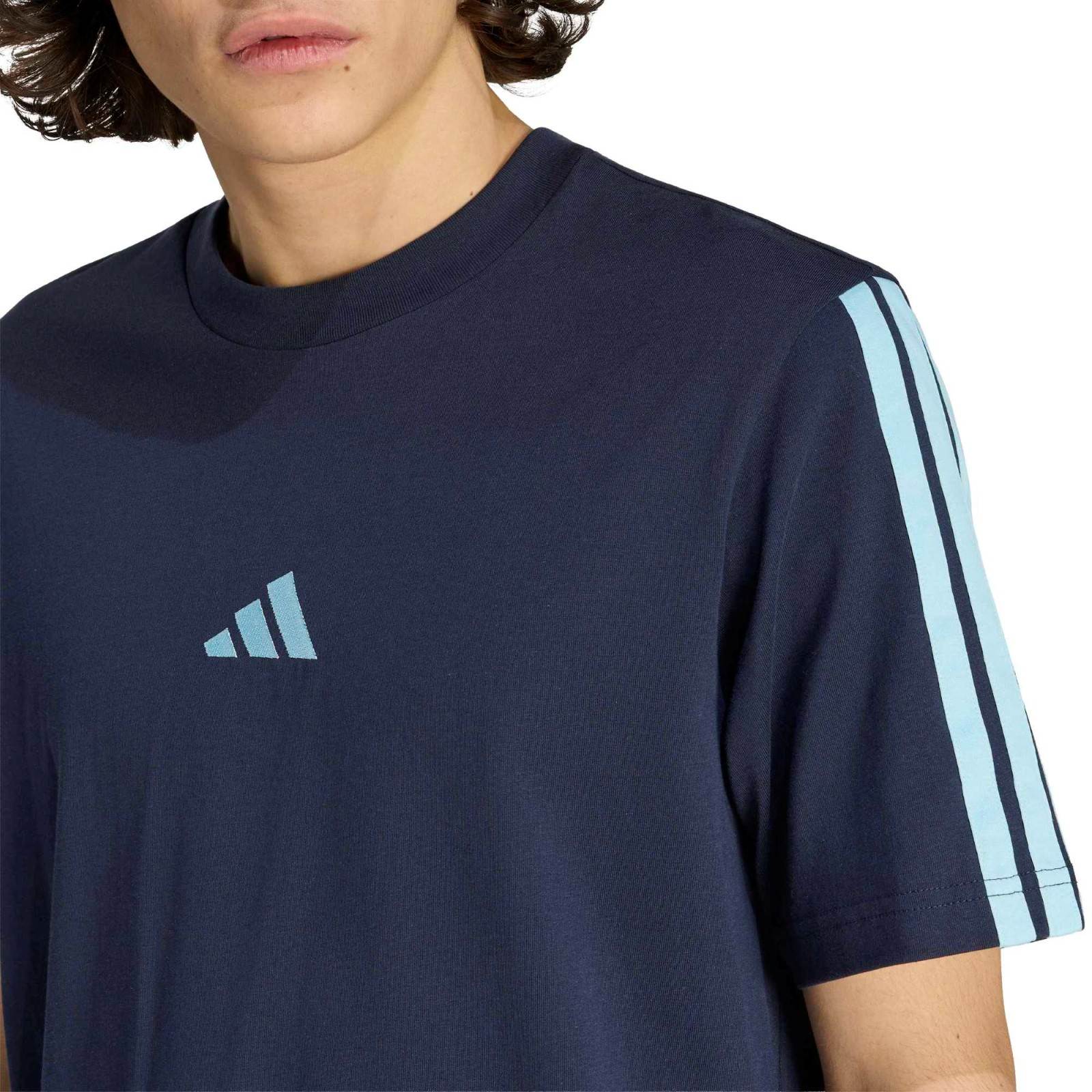 adidas Essentials 3-Stripes Single Jersey Mens T-Shirt - Image 3