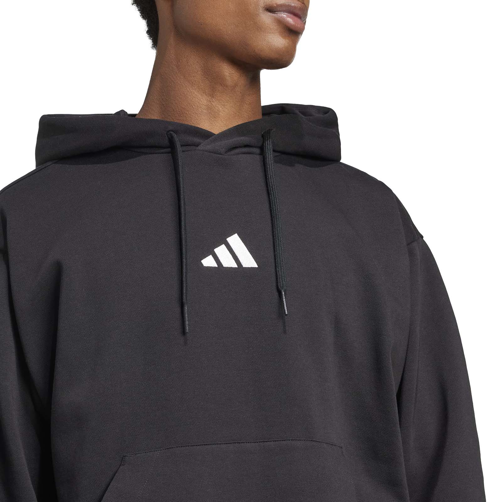 adidas Essentials Mens Regular-Fit Feelcozy Fleece Hoodie - Image 3