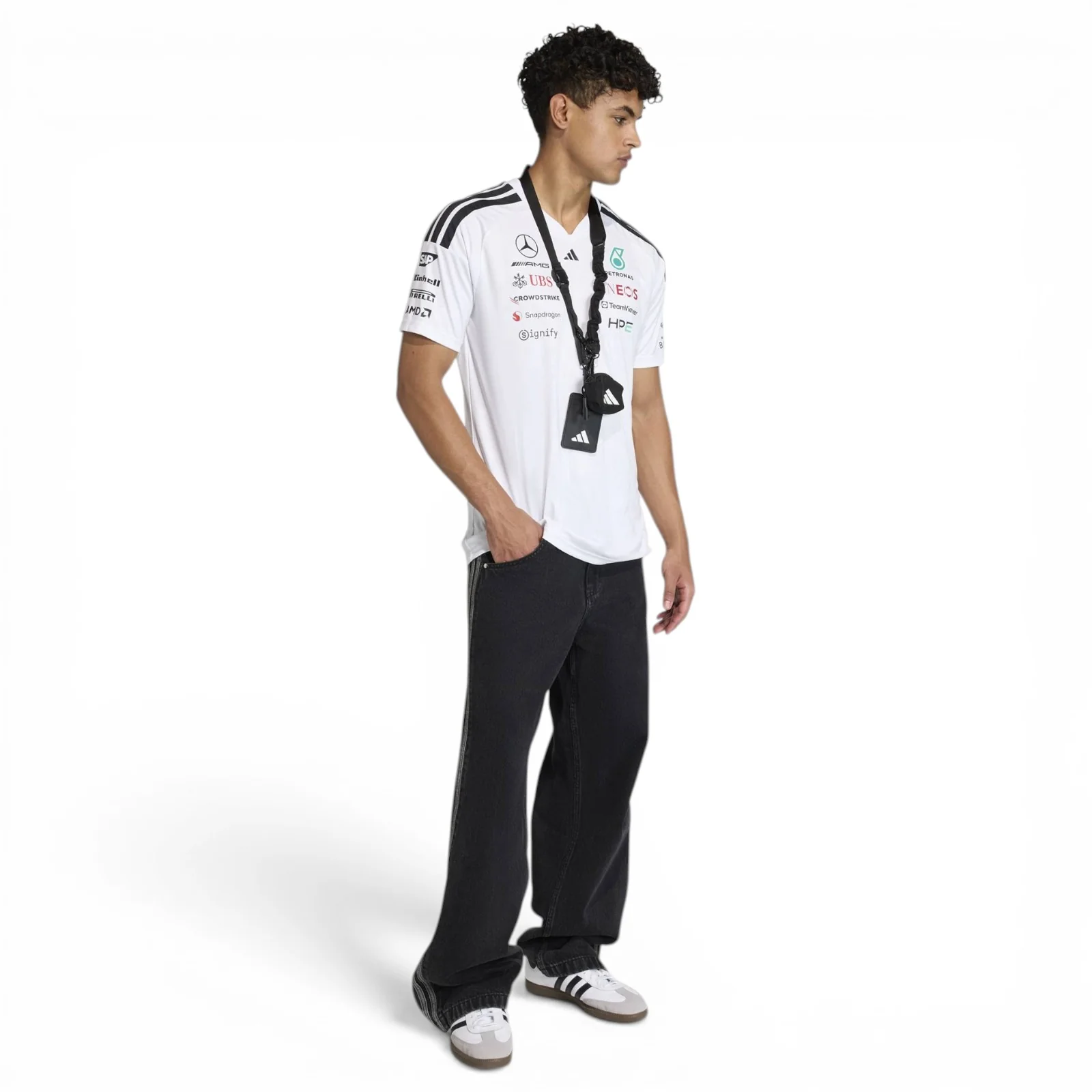 adidas Mercedes AMG Petronas Formula 1 Mens Driver Jersey - Image 5