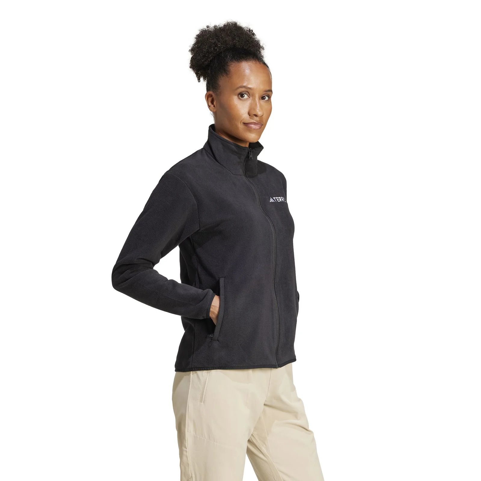adidas Multi Essentials Full-Zip Fleece Womens Jacket - Image 6