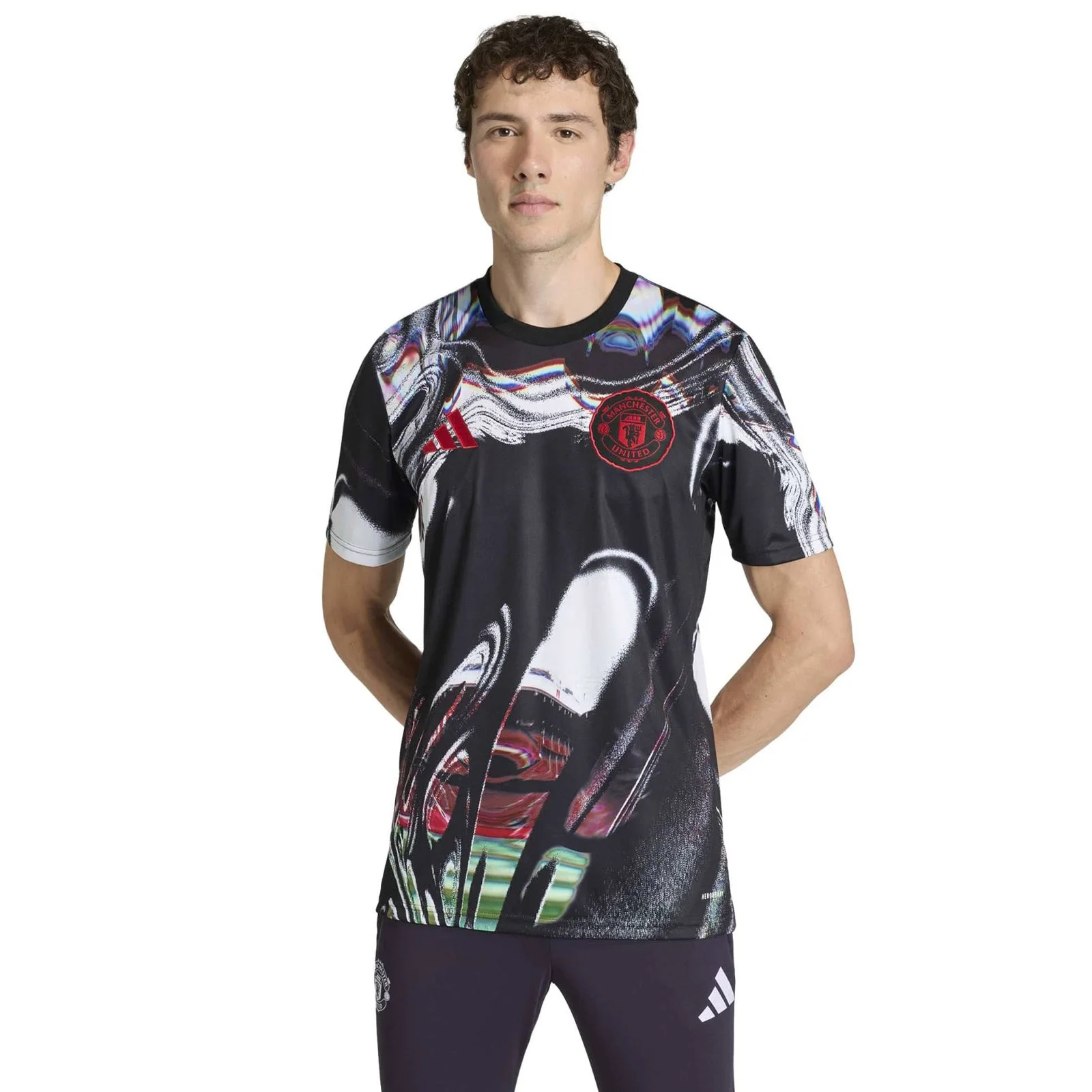 adidas Manchester United Football 2025/26 Mens Pre-Match Jersey - Image 3