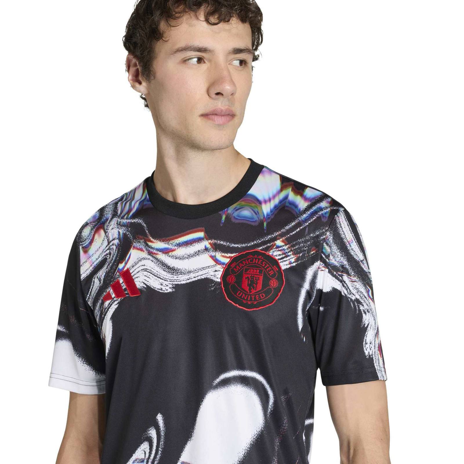 adidas Manchester United Football 2025/26 Mens Pre-Match Jersey - Image 5
