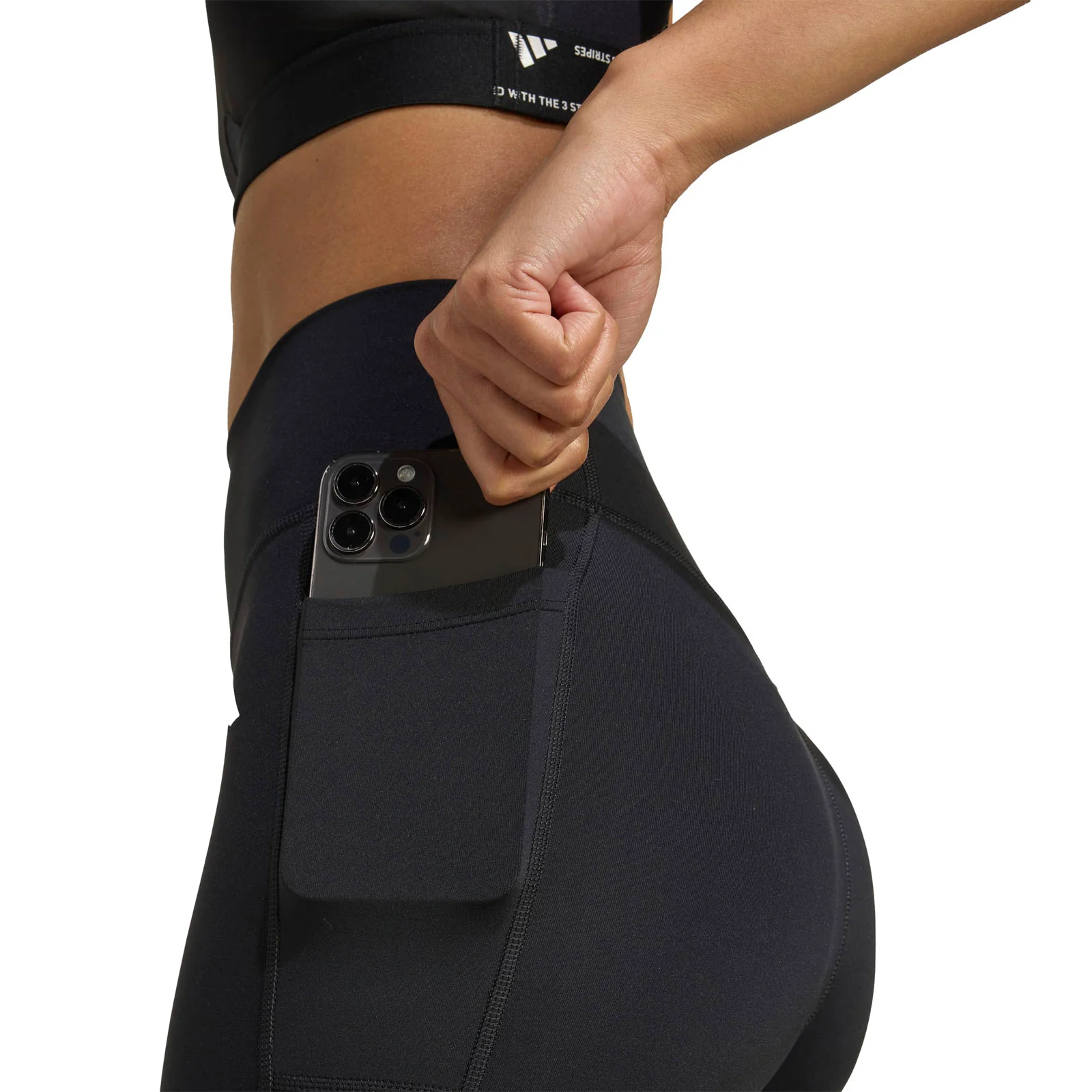 adidas Optimé Essentials No Front Rise Seam Womens 7/8 Leggings - Image 4