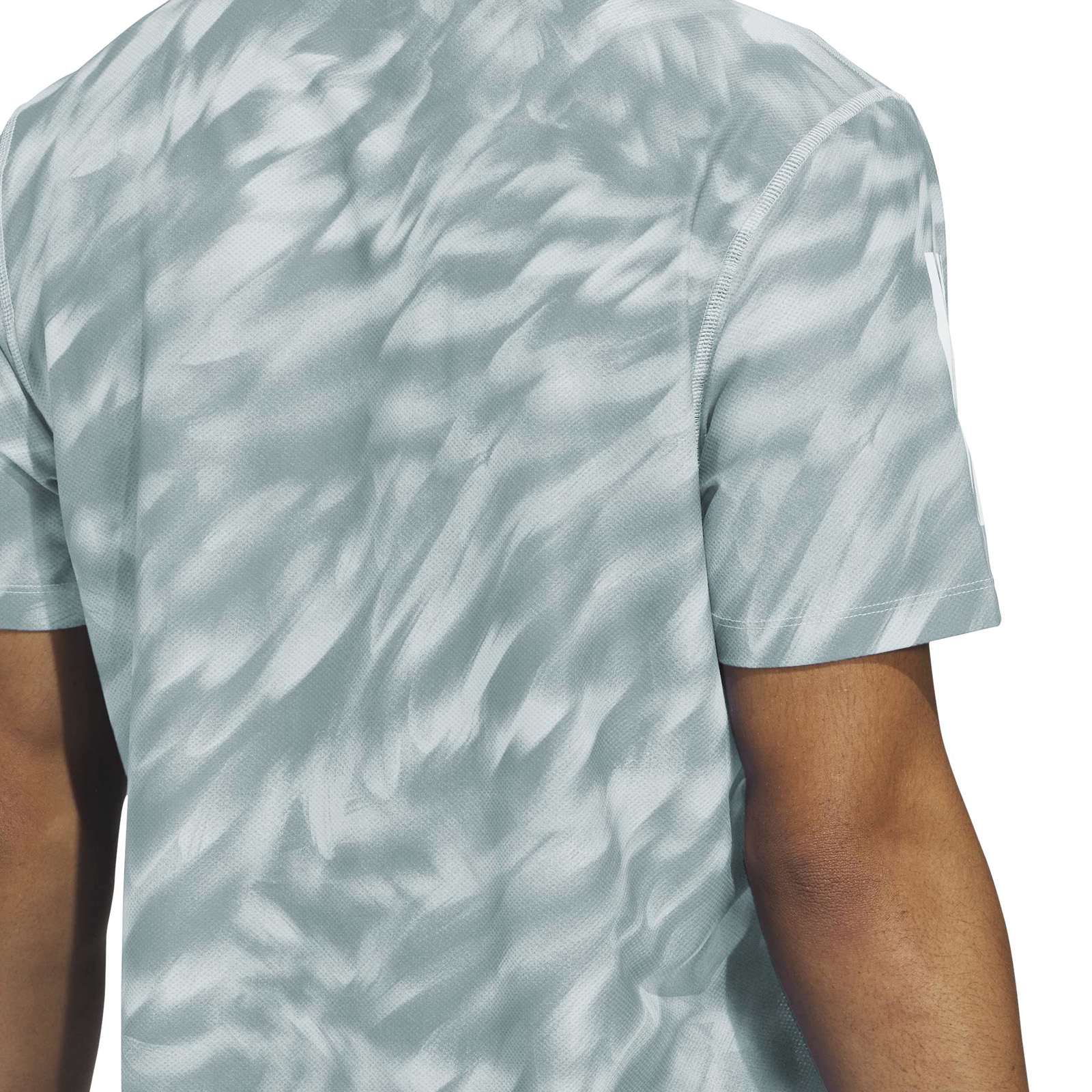adidas Own The Run Mens Allover Print Running T-Shirt - Image 4