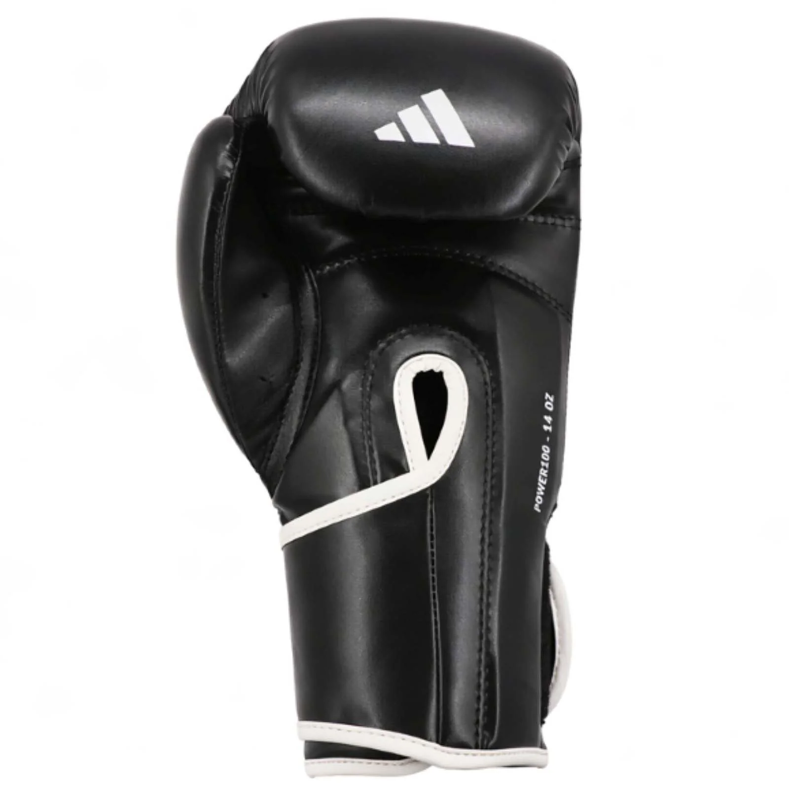 adidas Power 100 Black 14oz Boxing Gloves - Image 4