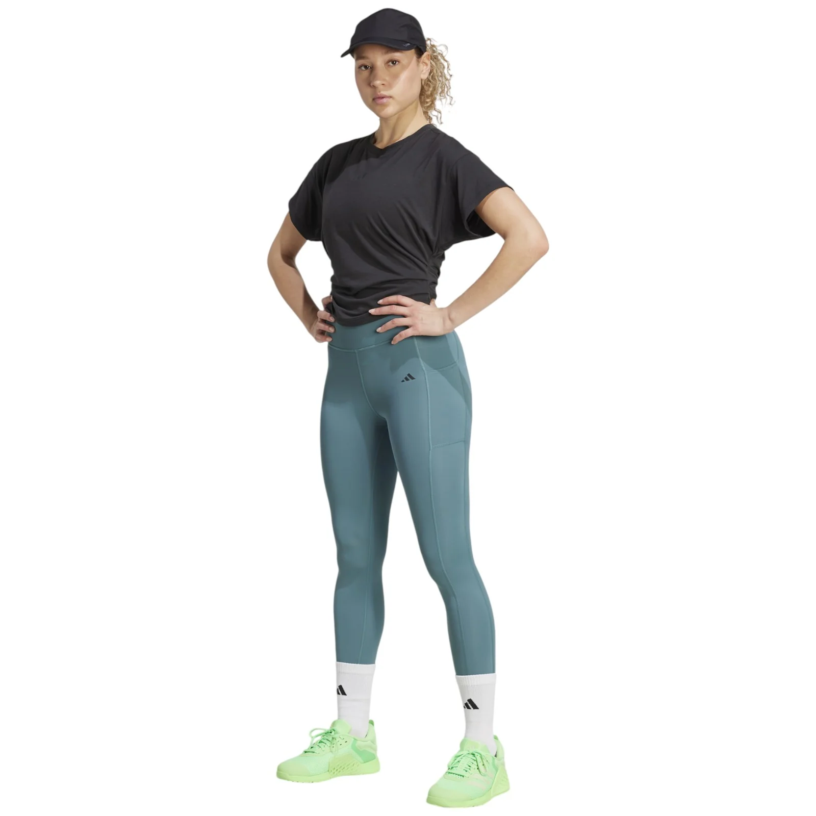 adidas Power Womens Short Sleeved Boxy Training T-Shirt - Image 7