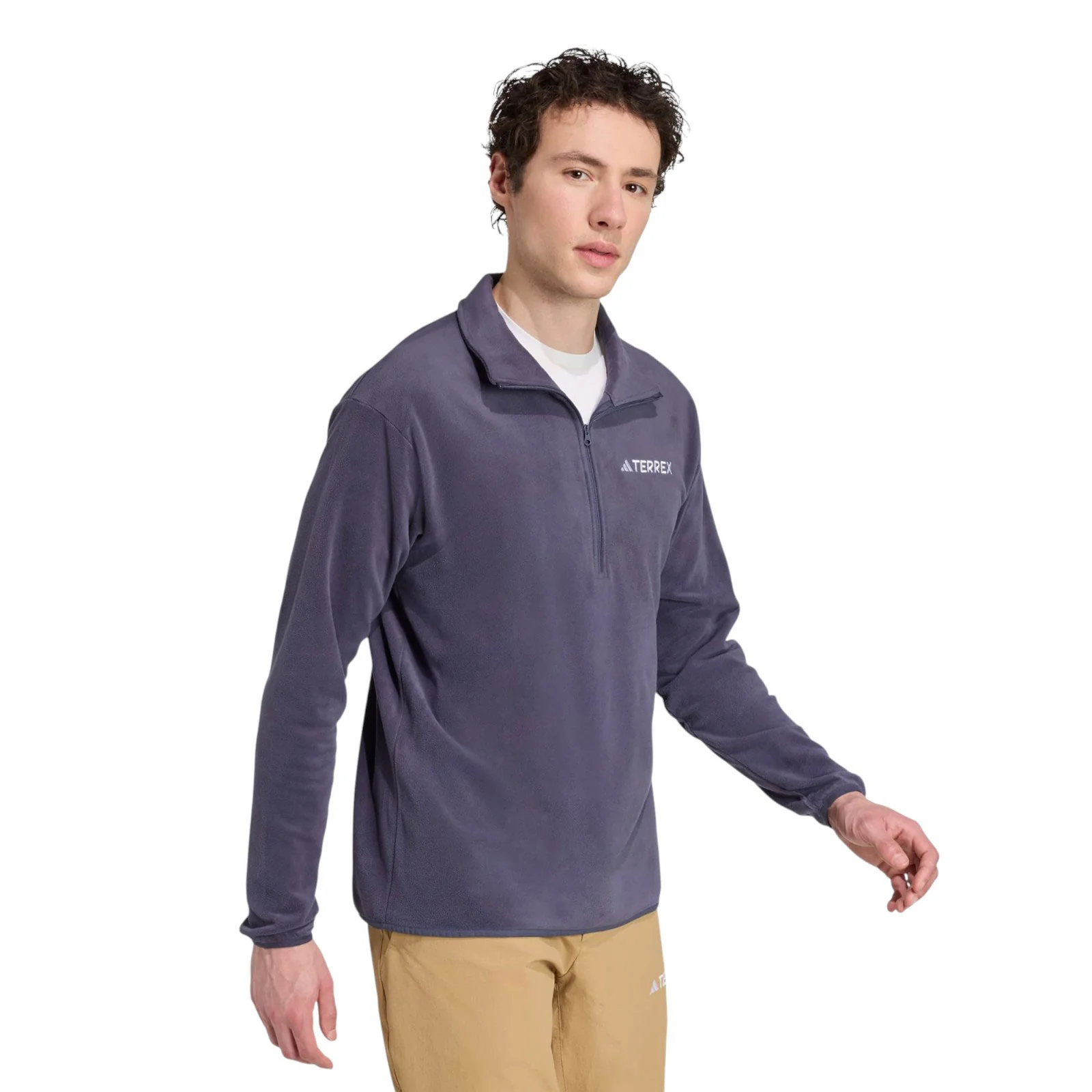 adidas Multi Essentials Mens Half-Zip Fleece Jacket - Image 3