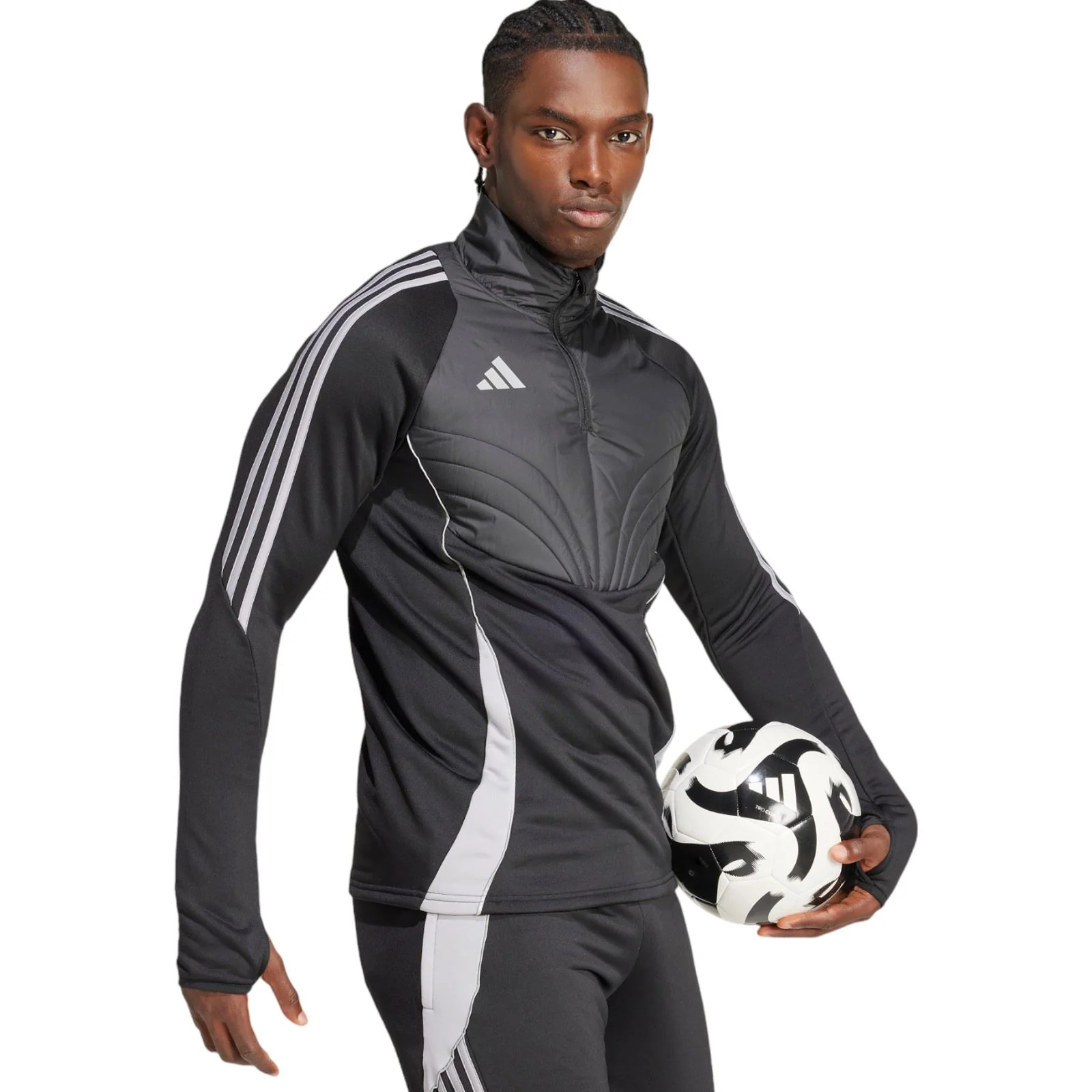 adidas Tiro 2024/25 Winterized Mens Quarter-Zip Football Training Top - Image 6