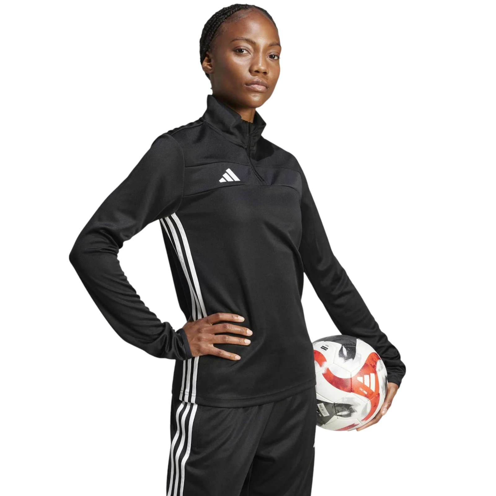 adidas Tiro Essentials Womens Half-Zip Football Training Top - Image 3