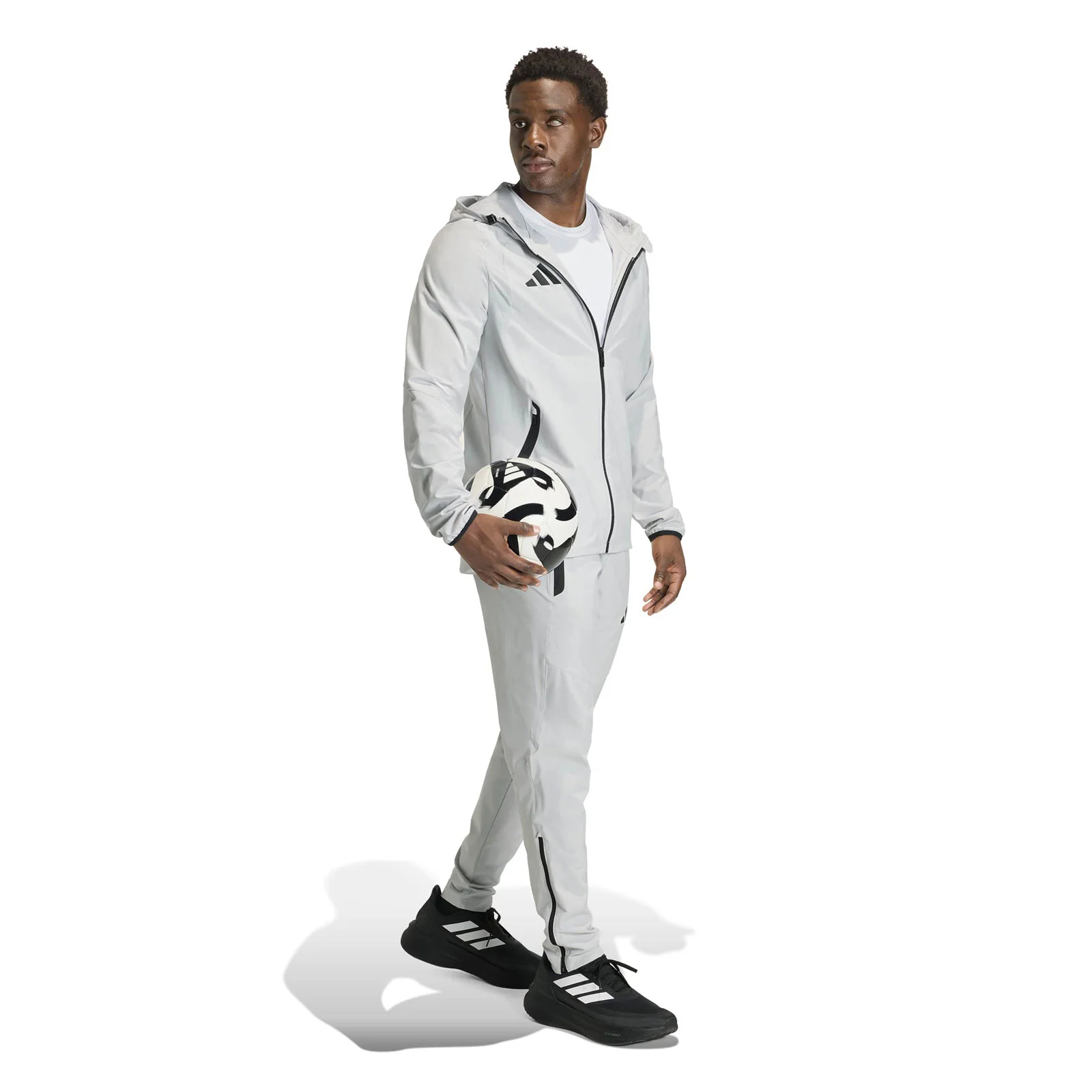 adidas Tiro Travel Windbreaker Mens Full-Zip Hood Jacket - Image 6