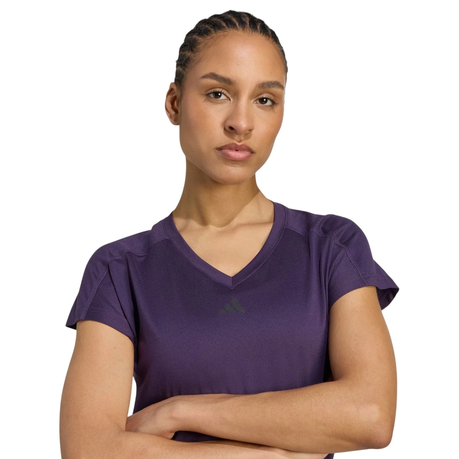 ADIDAS AEROREADY Train Essentials Womens V-Neck T-Shirt - Image 3