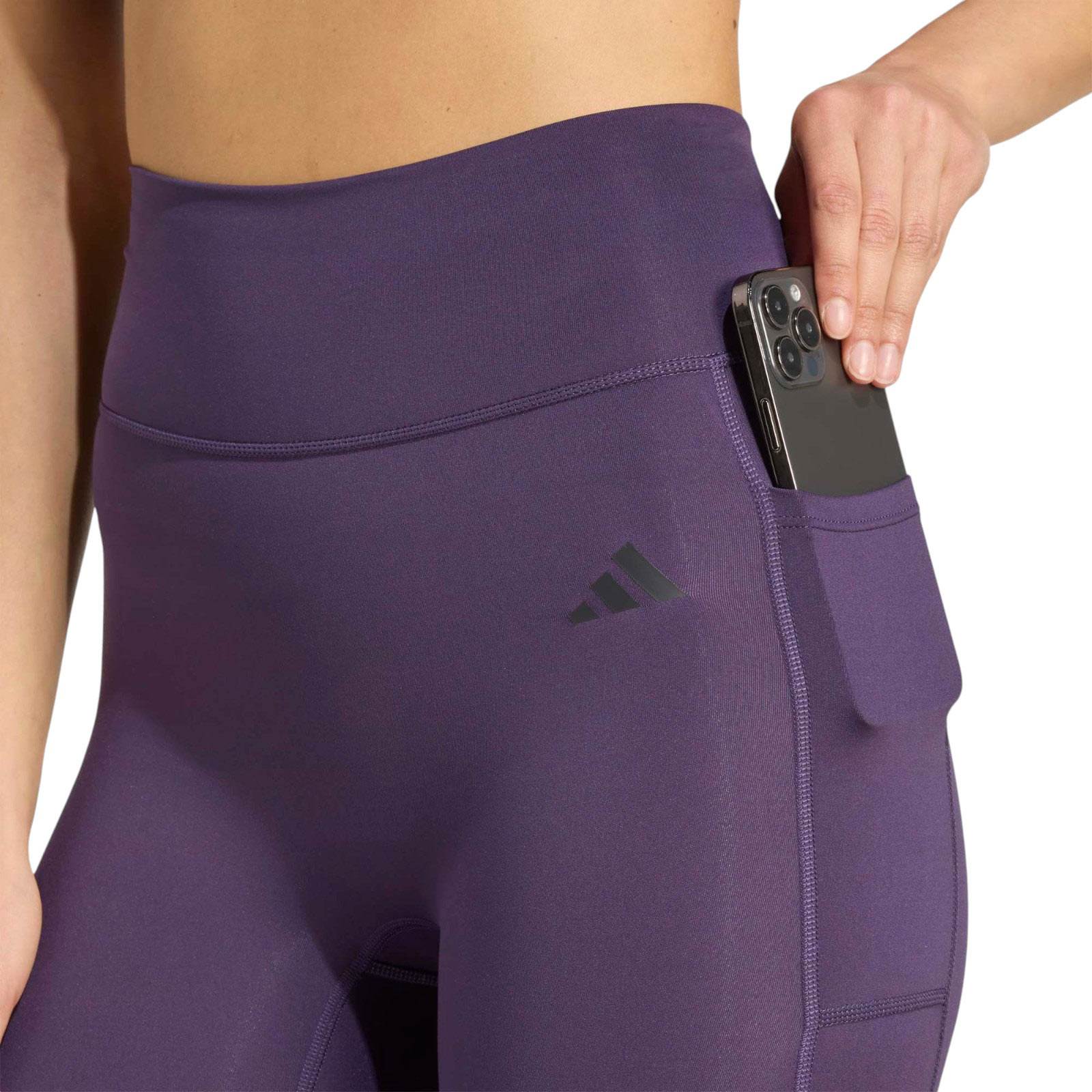 adidas Optimé Essentials No Front Rise Seam Womens 7/8 Leggings - Image 4