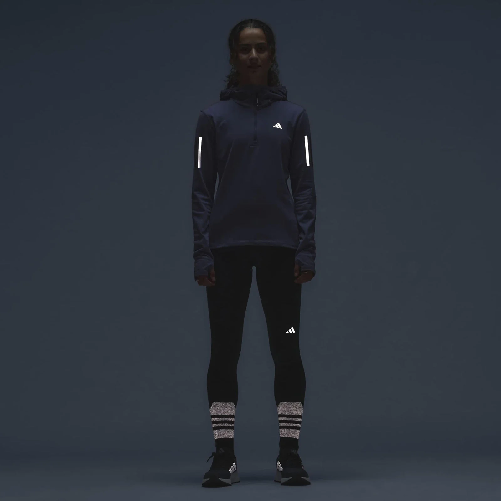 adidas Own The Run Winterized Hooded Womens Half-Zip - Image 10