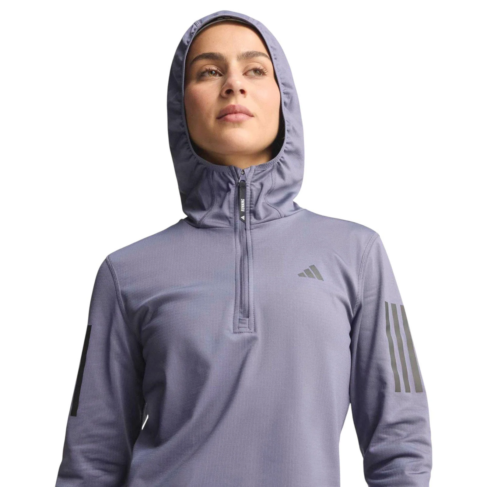 adidas Own The Run Winterized Hooded Womens Half-Zip - Image 3