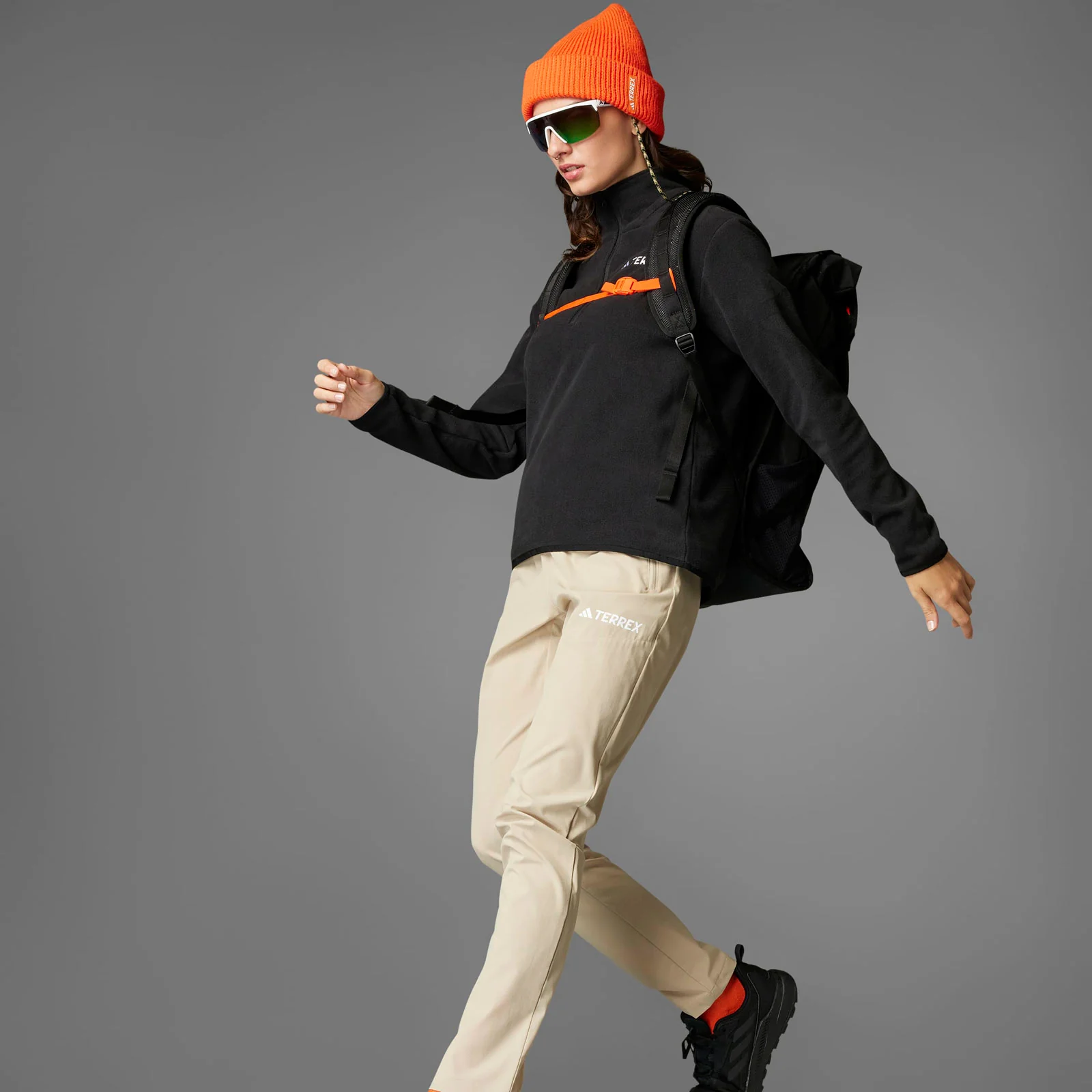 adidas Multi Essentials Womens Half-Zip Fleece Jacket - Image 11
