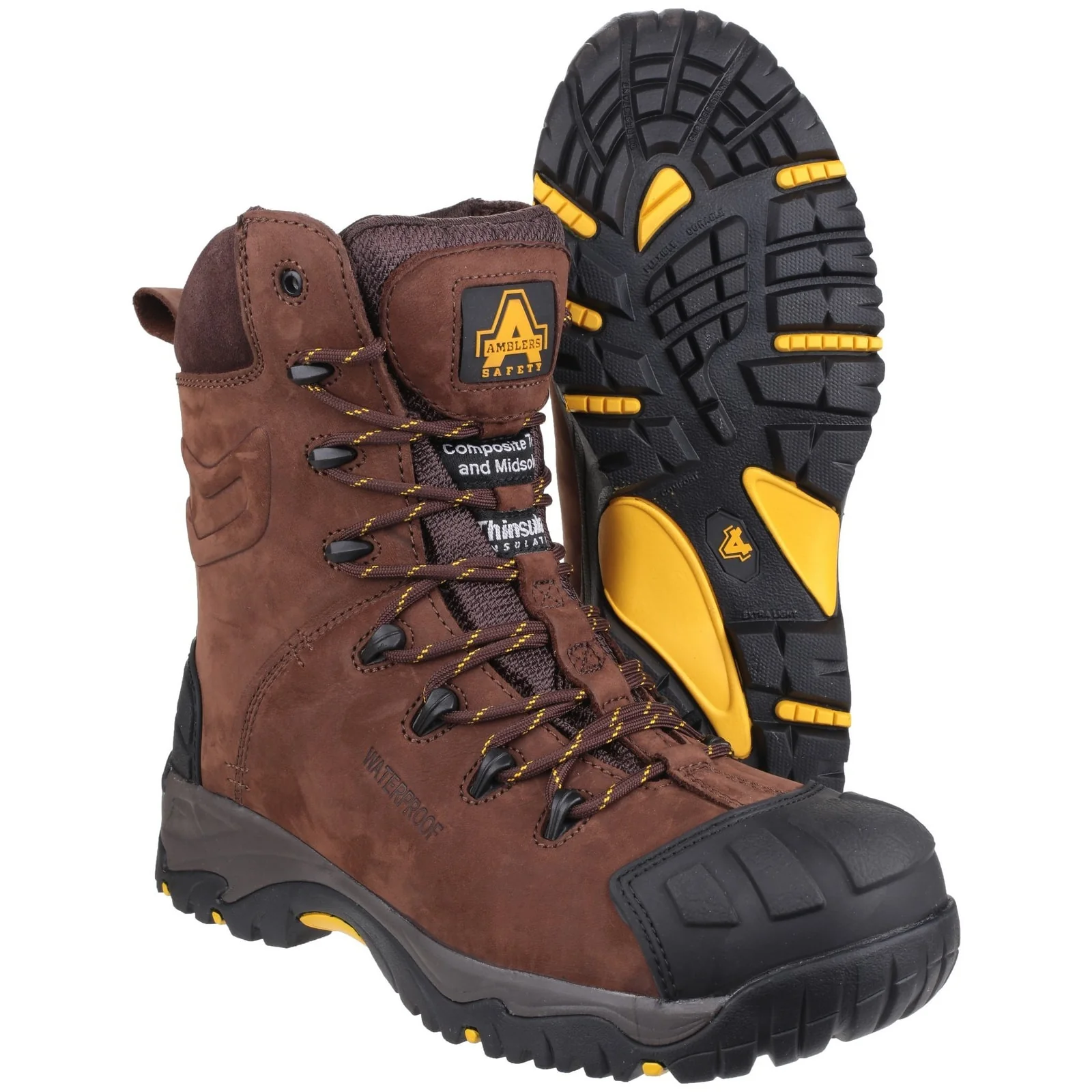 Amblers Safety Mens AS995 Pillar Hi-leg Safety Boot Brown - Image 4
