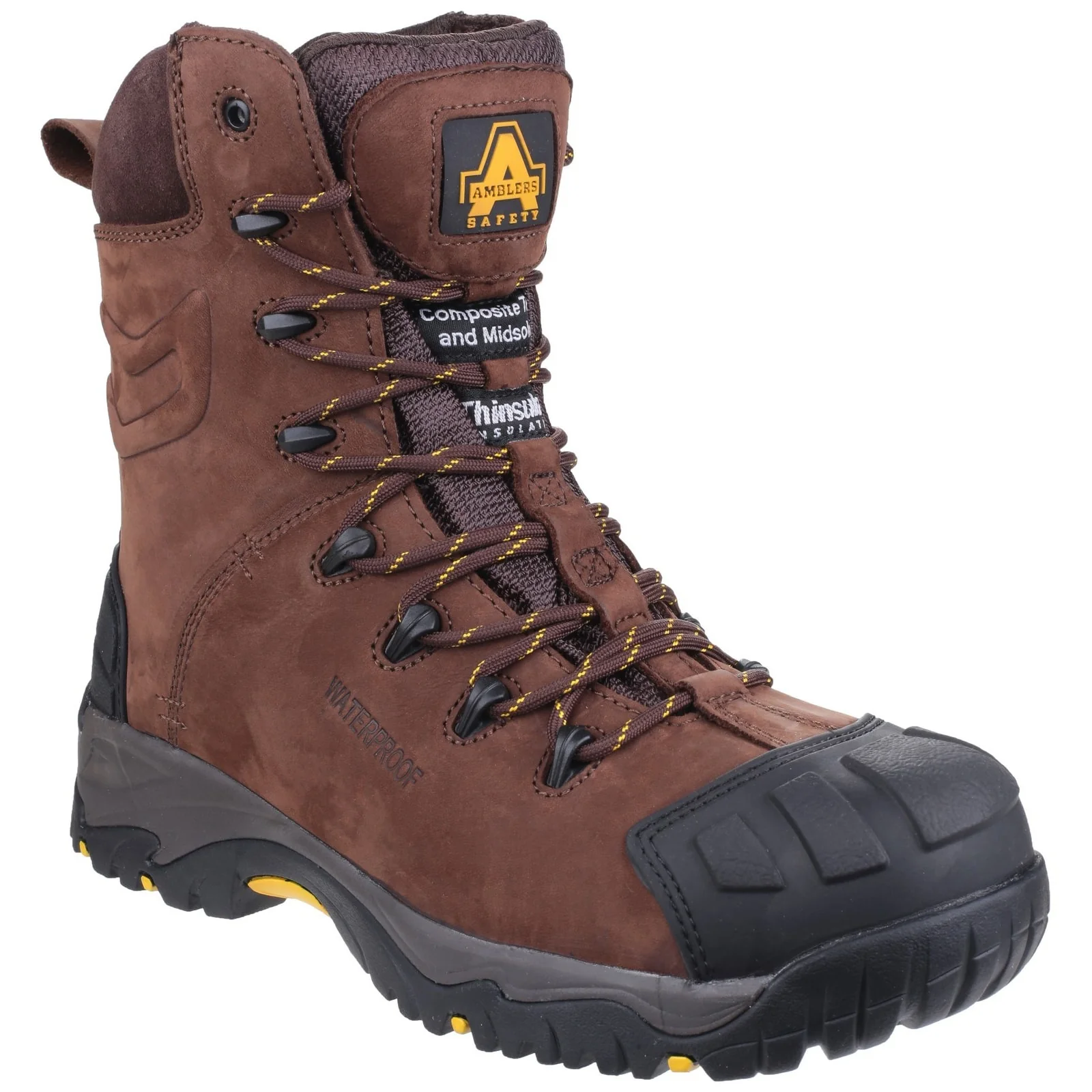 Amblers Safety Mens AS995 Pillar Hi-leg Safety Boot Brown - Image 5