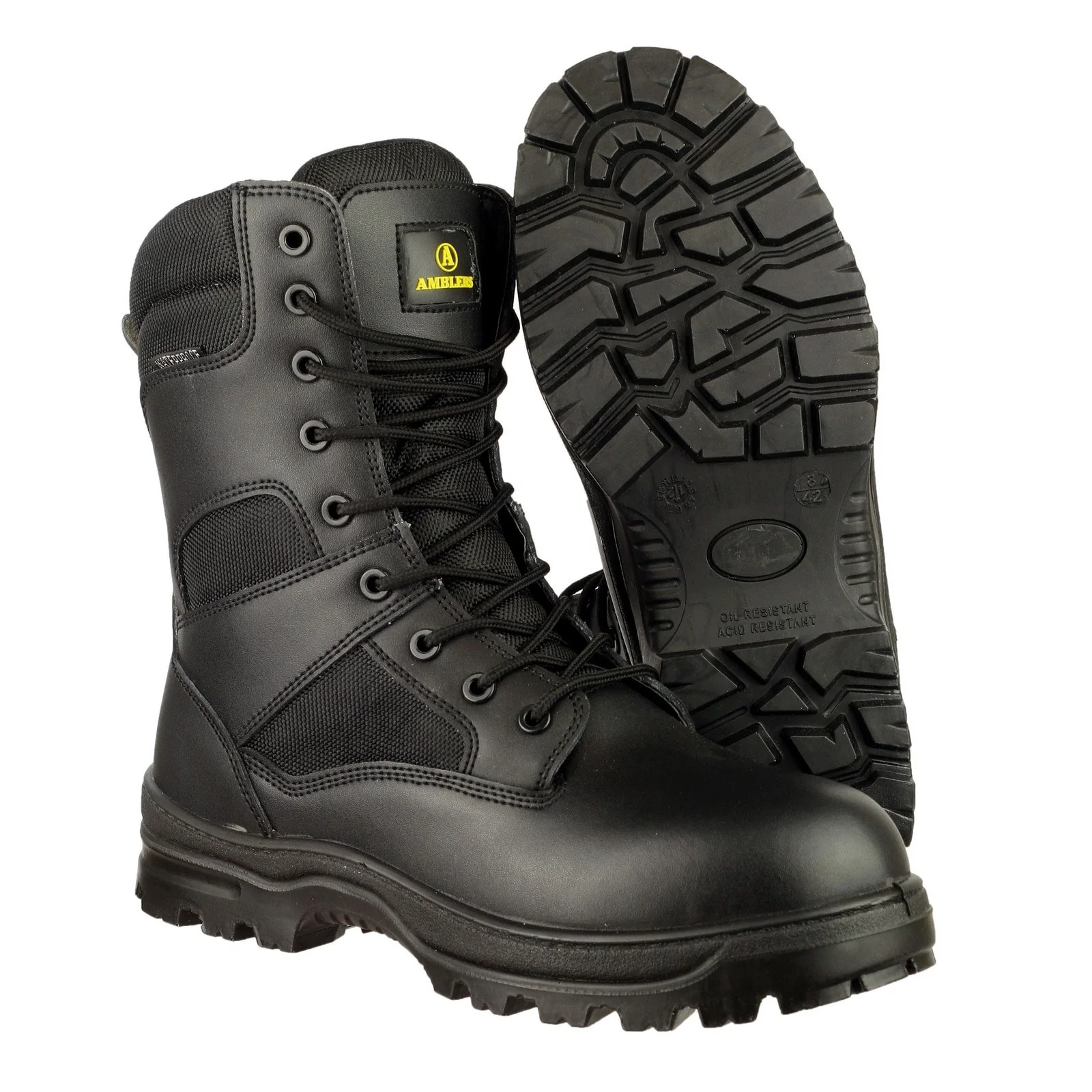 Amblers Safety Mens Combat Hi-Leg Waterproof Metal Free Boot Black - Image 3