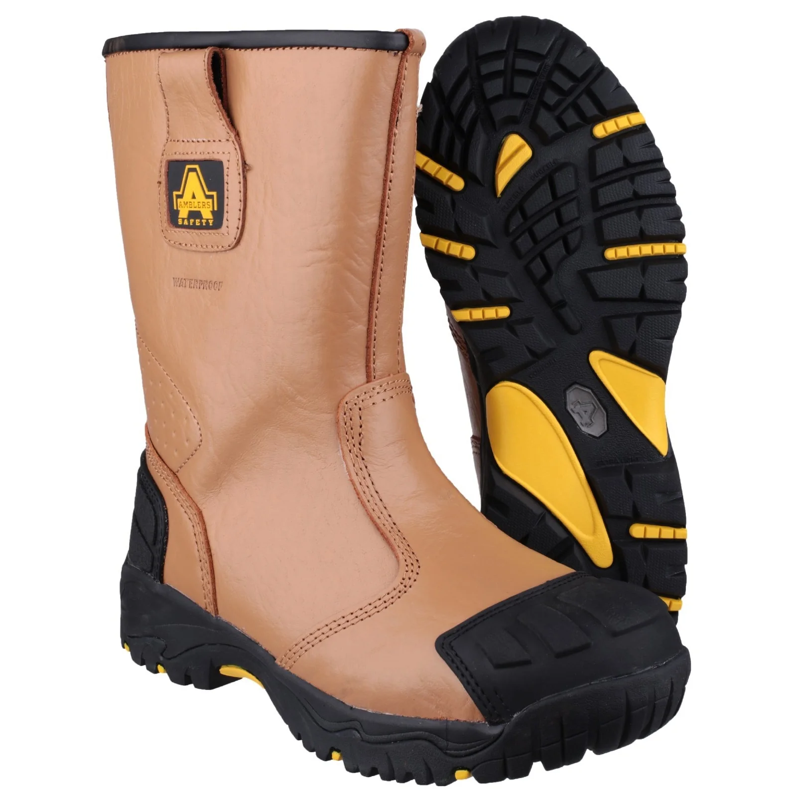 Amblers Safety Mens FS143 Waterproof pull on Safety Rigger Boot Tan - Image 5