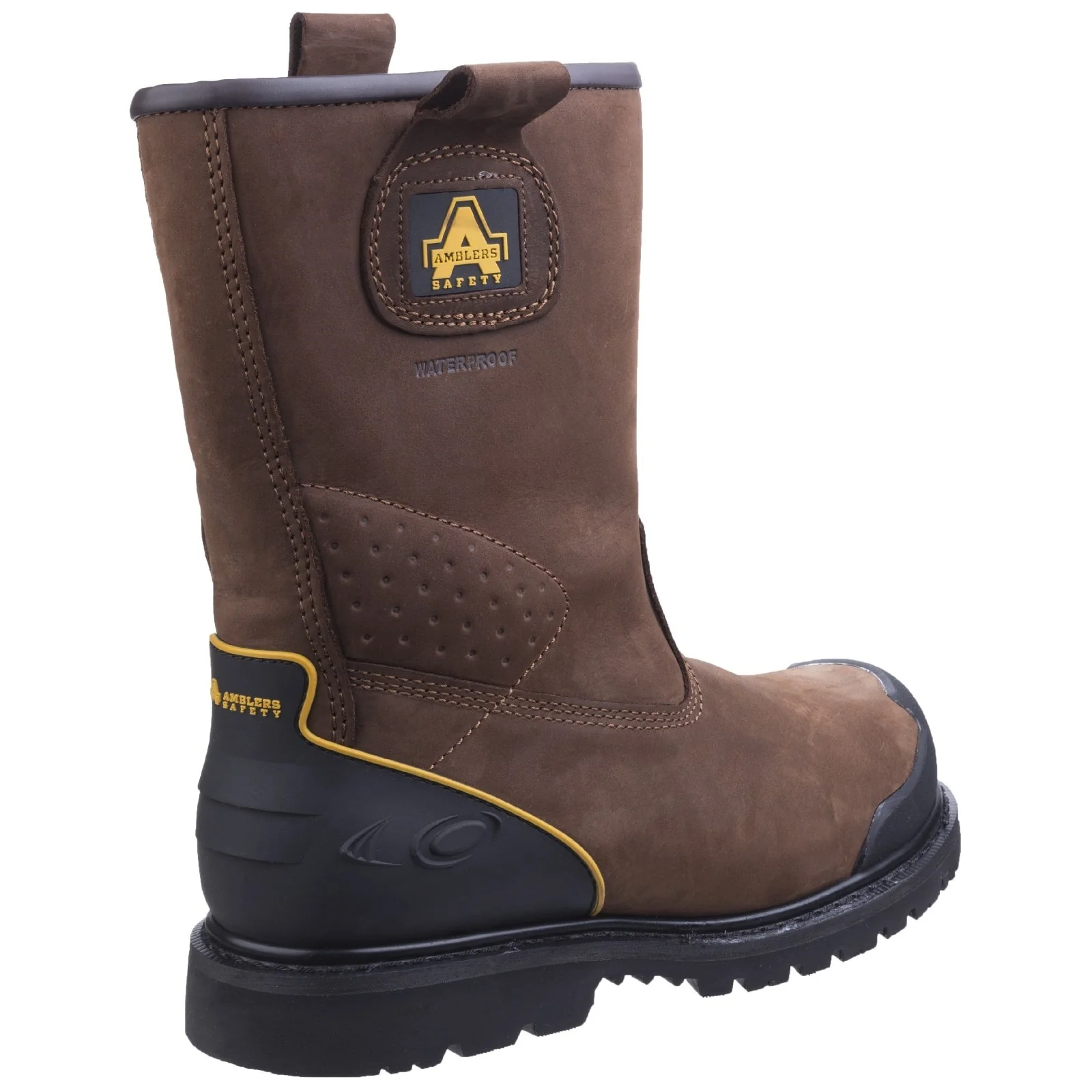 Amblers Safety Mens FS223 Goodyear Welted Waterproof Pull on Industrial Safety Boot Brown - Image 3