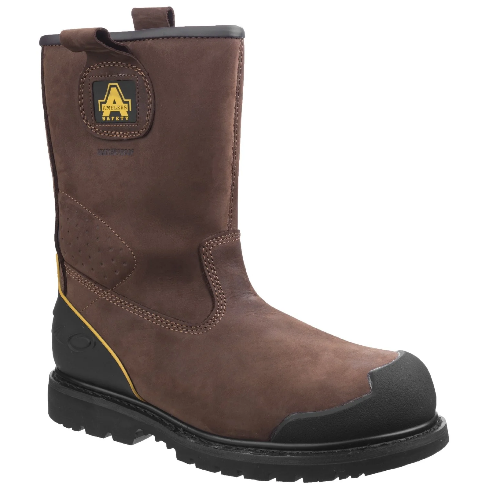 Amblers Safety Mens FS223 Goodyear Welted Waterproof Pull on Industrial Safety Boot Brown - Image 5