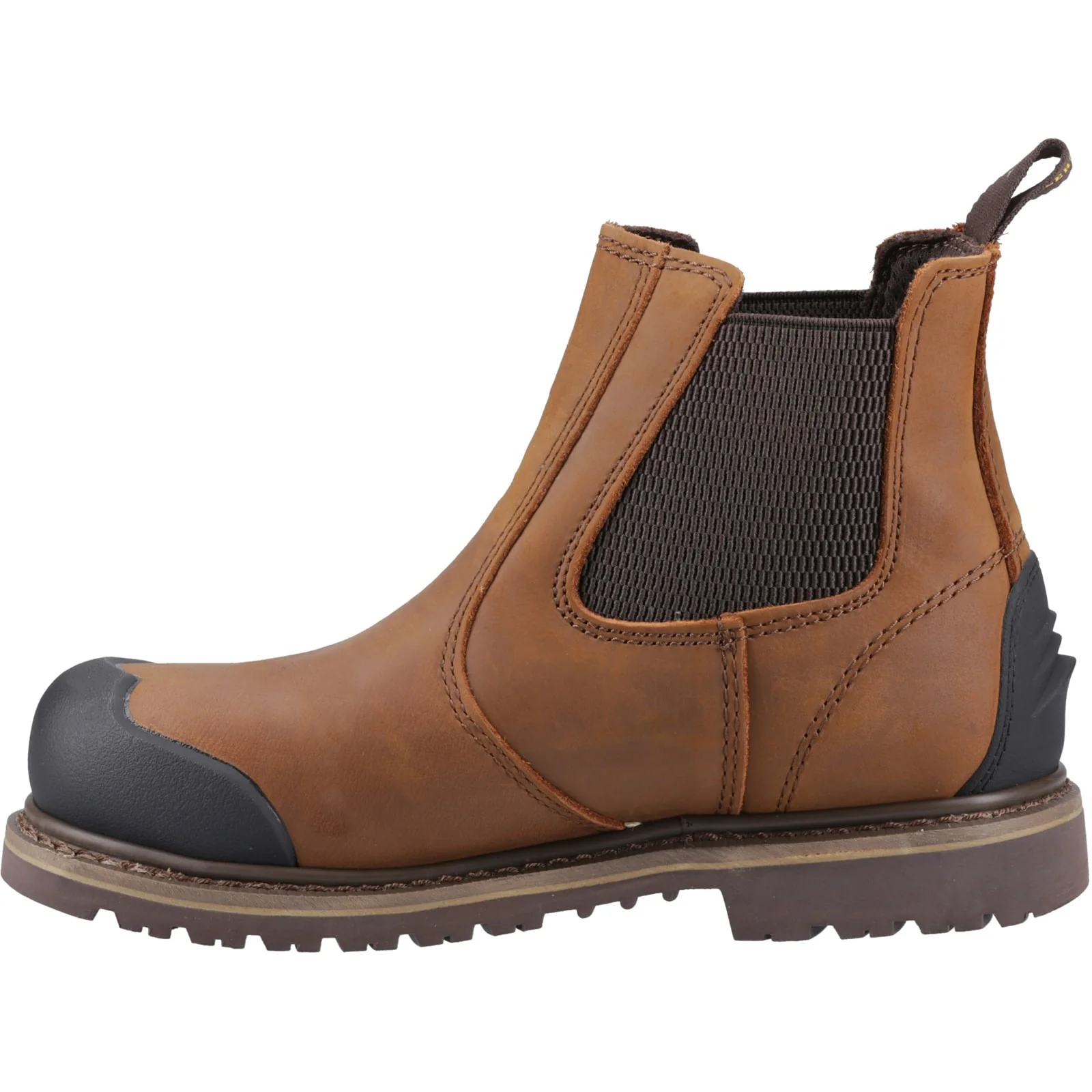 Amblers Safety Mens FS225 Goodyear Welted Waterproof Pull On Chelsea Safety Boot Brown - Image 2