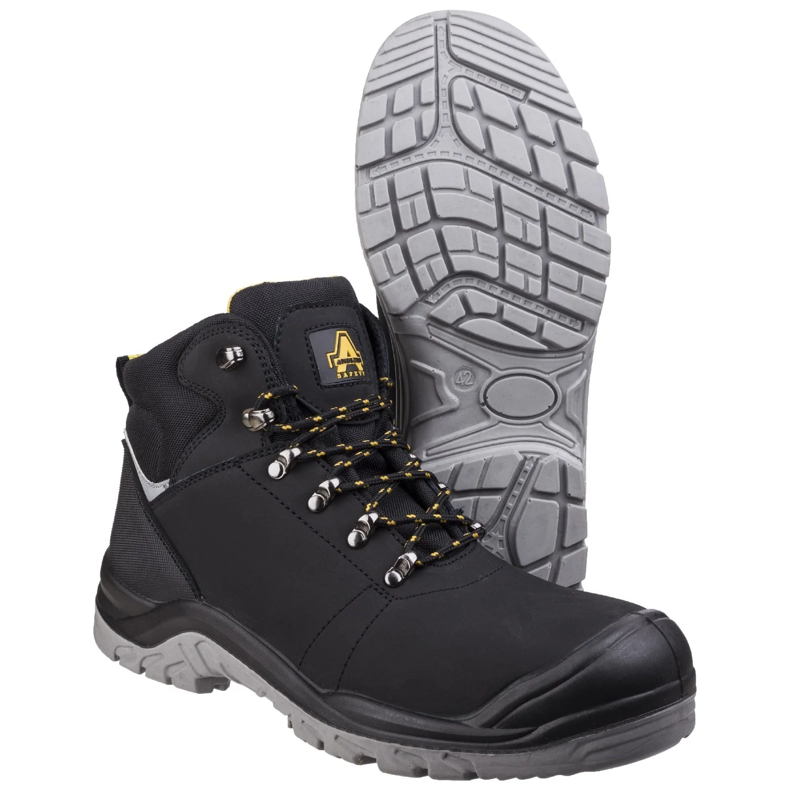 Amblers Safety Unisex AS252 Lightweight Water Resistant Leather Safety Boot Black - Image 3