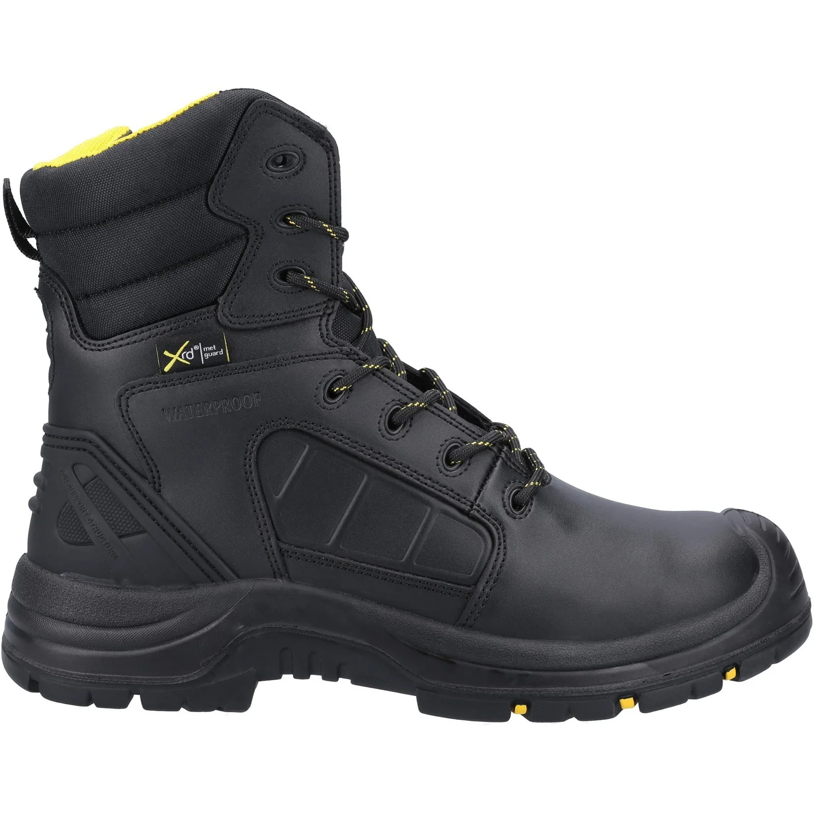 Amblers Safety Unisex AS350C Berwyn Hi-Leg Waterproof Metal Free Metatarsal Safety Boot Black
