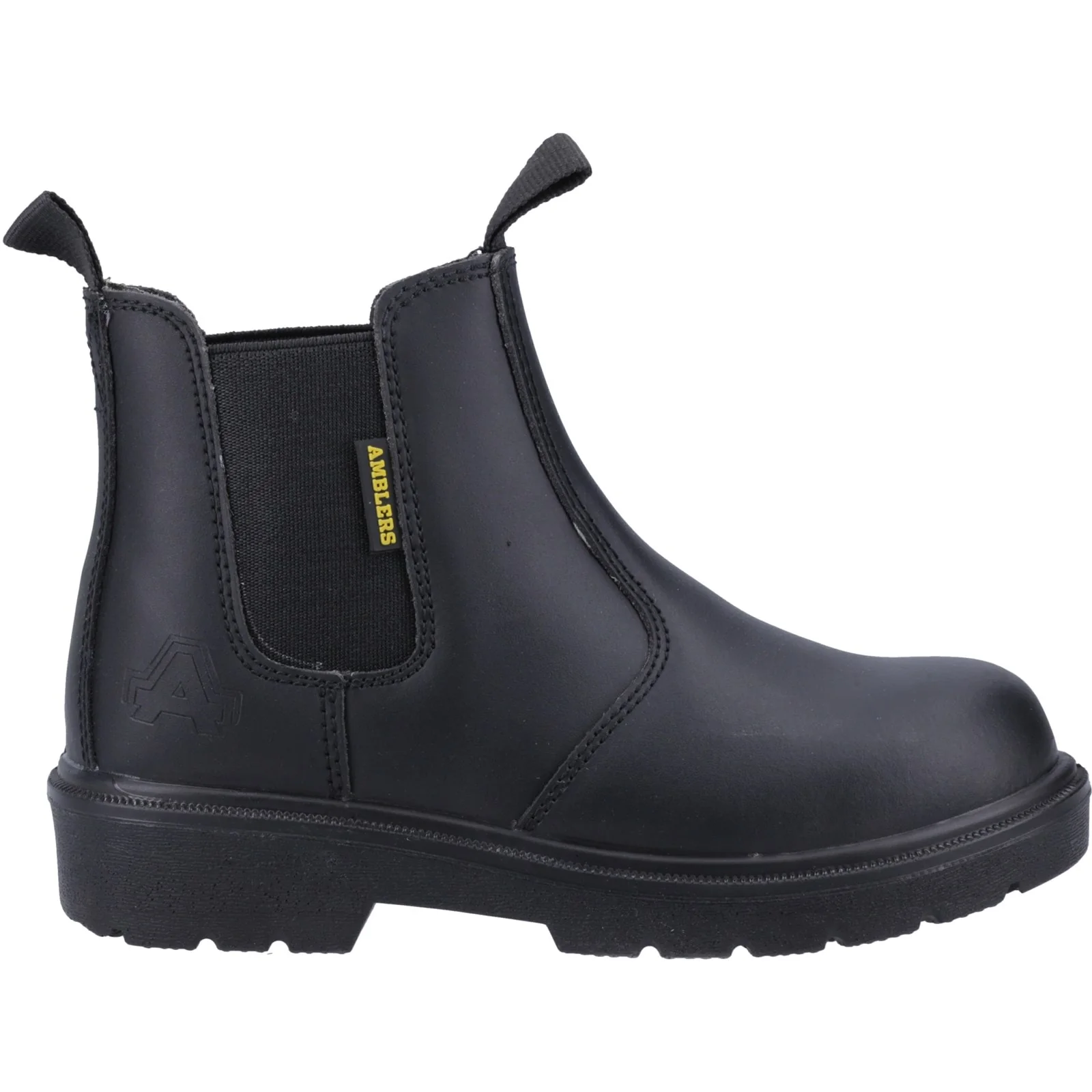 Amblers Safety Unisex FS116 Hardwearing Pull on Safety Dealer Boot Black