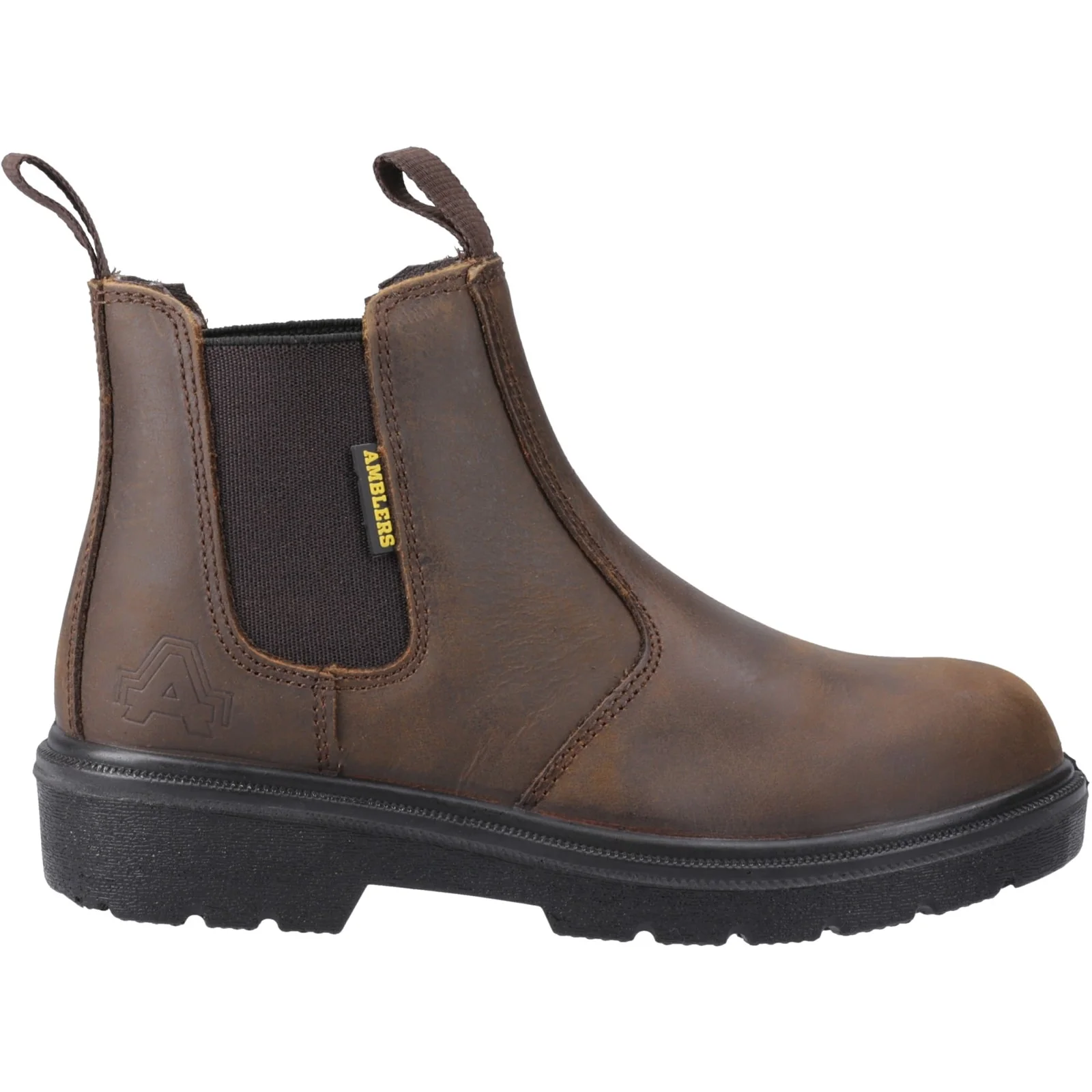Amblers Safety Unisex FS128 Hardwearing Pull On Safety Dealer Boot Brown