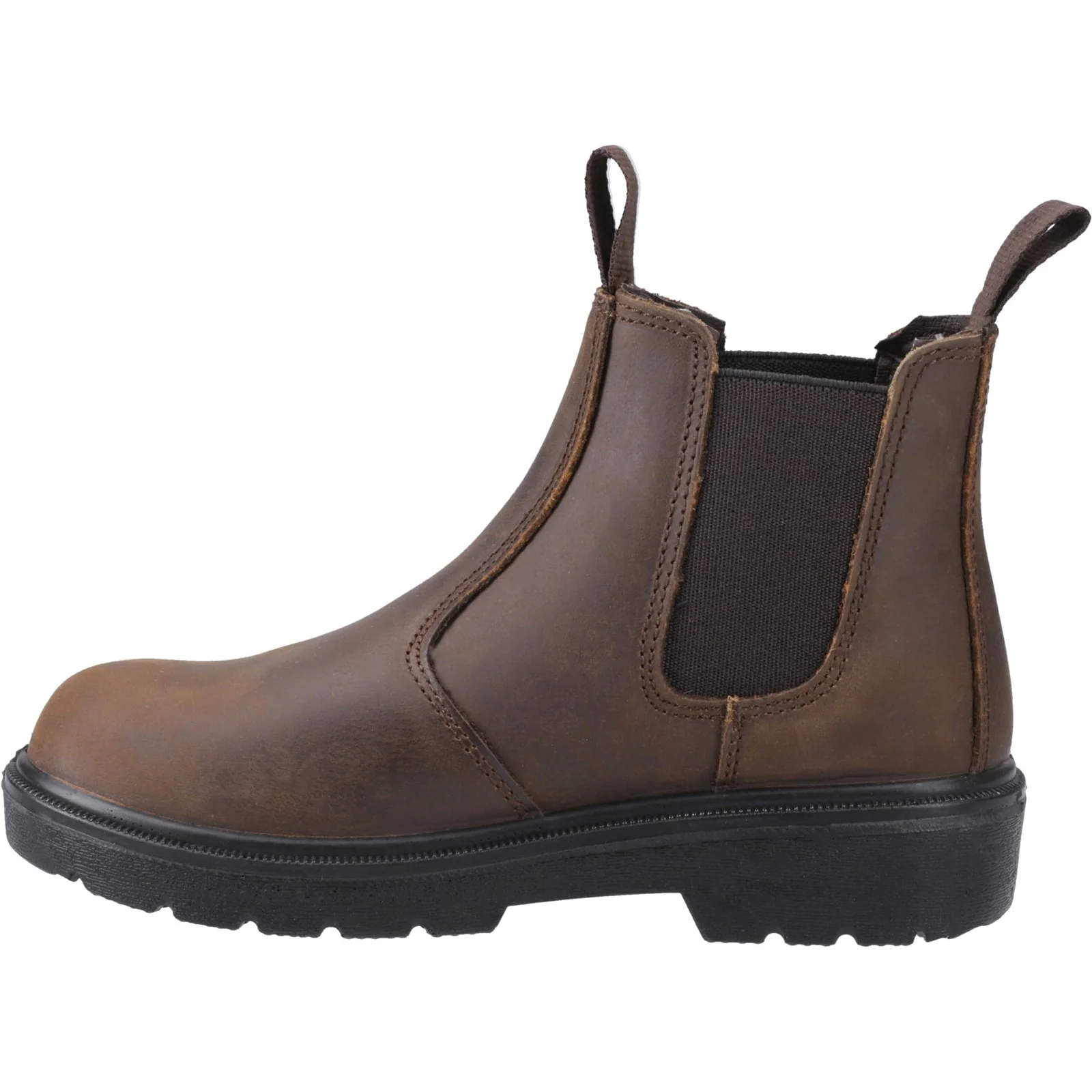 Amblers Safety Unisex FS128 Hardwearing Pull On Safety Dealer Boot Brown - Image 2