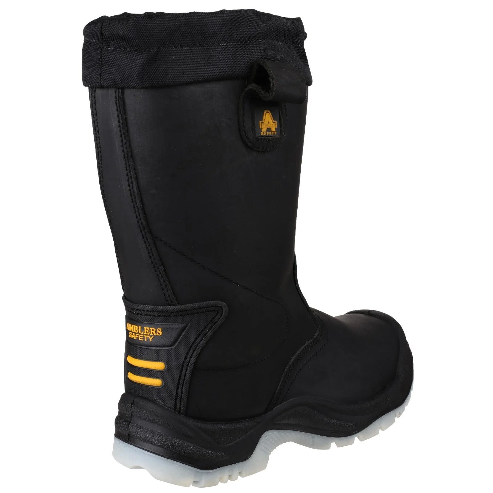 Amblers Safety Unisex FS209 Water Resistant Pull On Safety Rigger Boot Black - Image 4