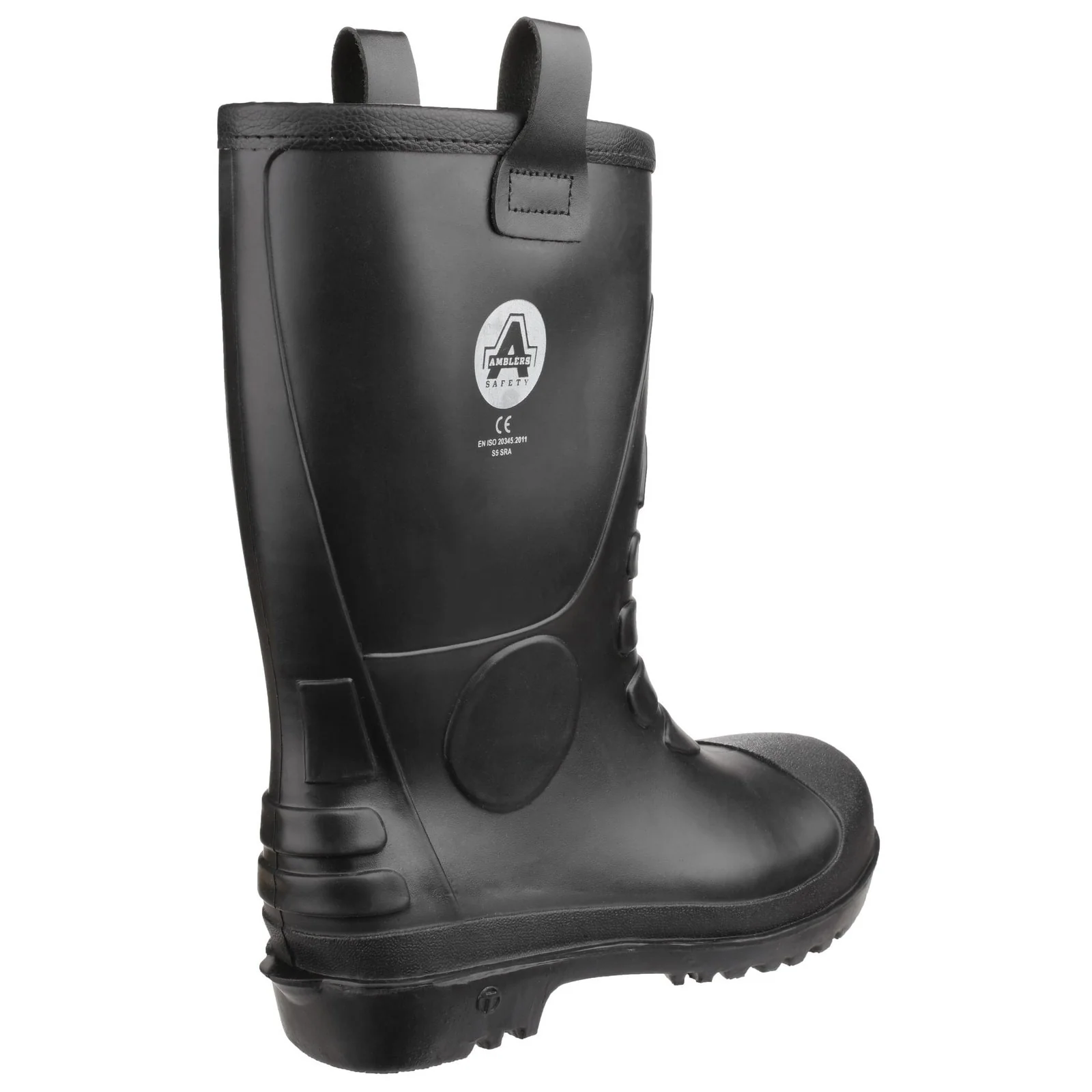 Amblers Safety Unisex FS90 Waterproof PVC Pull on Safety Rigger Boot Black - Image 3