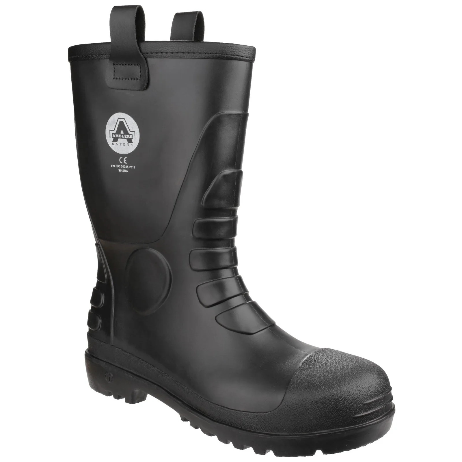 Amblers Safety Unisex FS90 Waterproof PVC Pull on Safety Rigger Boot Black - Image 5