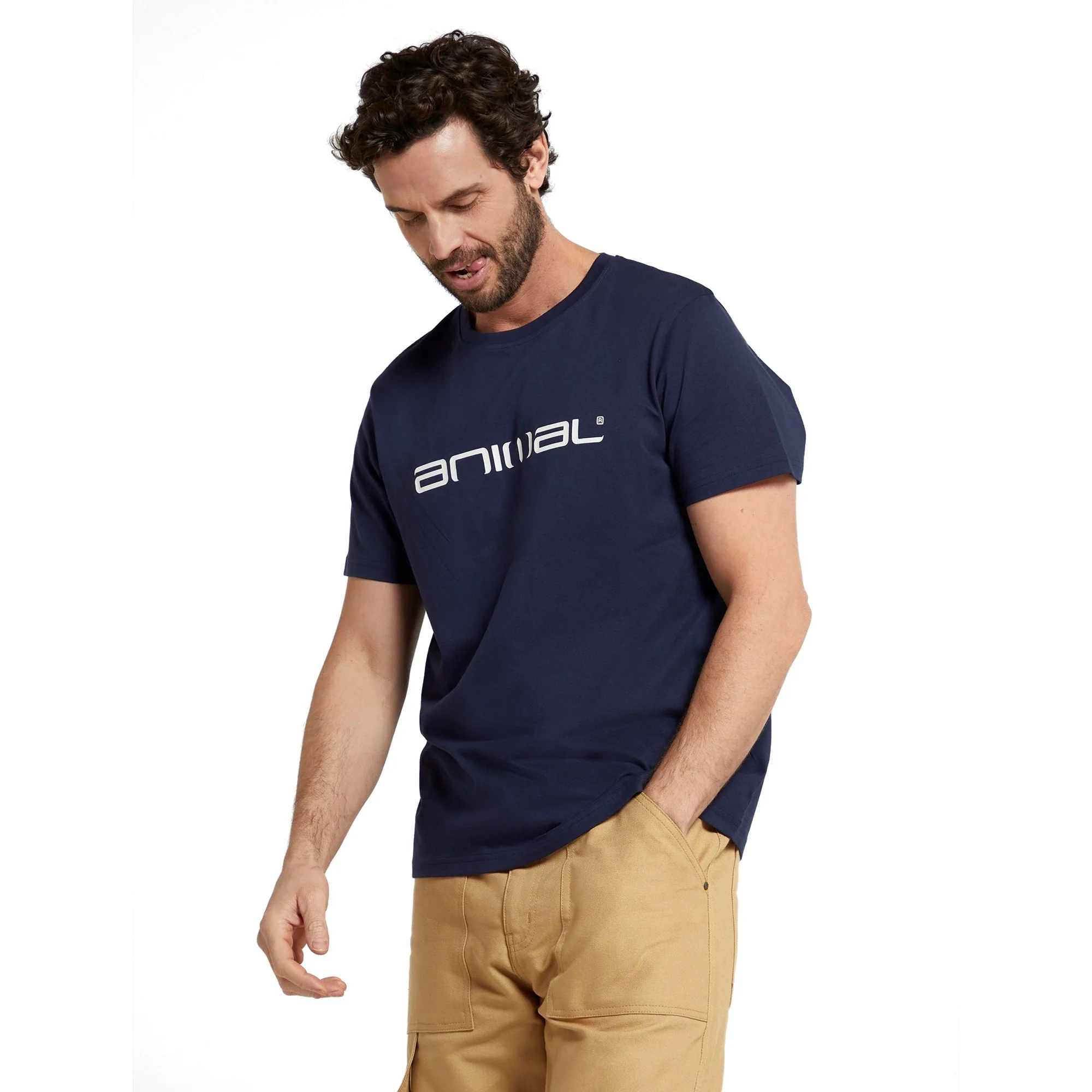 Animal Mens Classico Organic T-Shirt Navy - Image 4