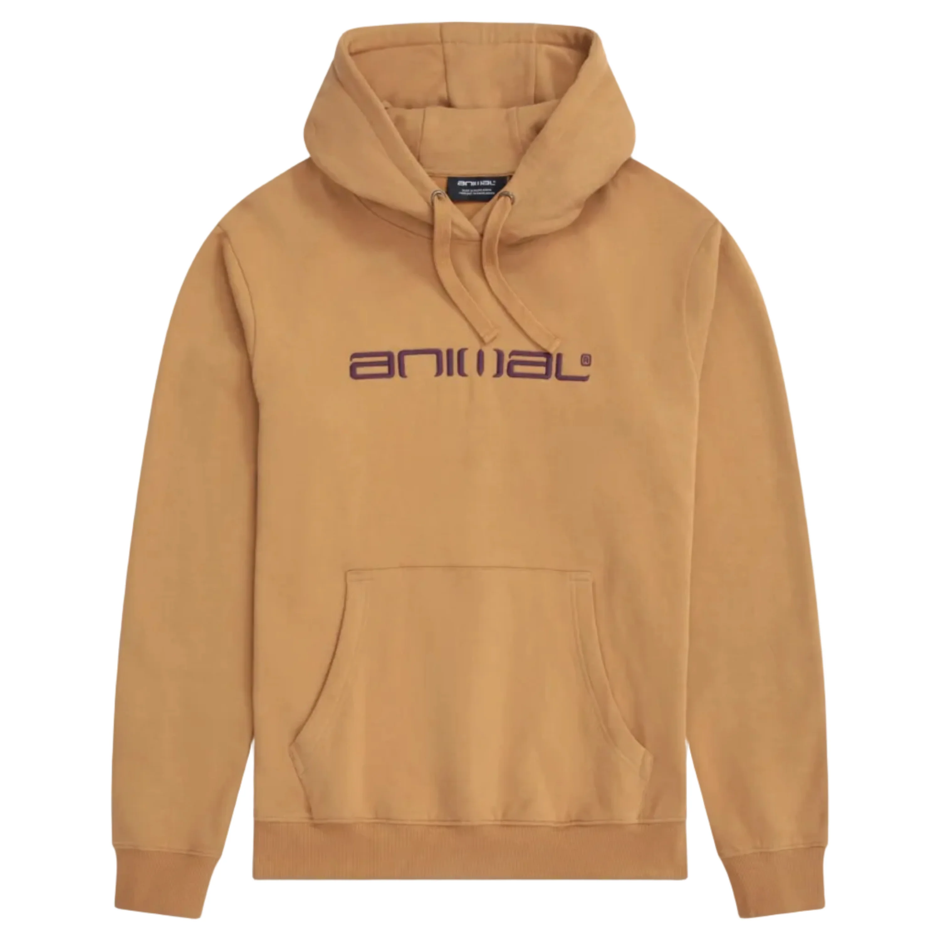 Animal Mens Driver Logo Organic Hoodie Pale Yellow