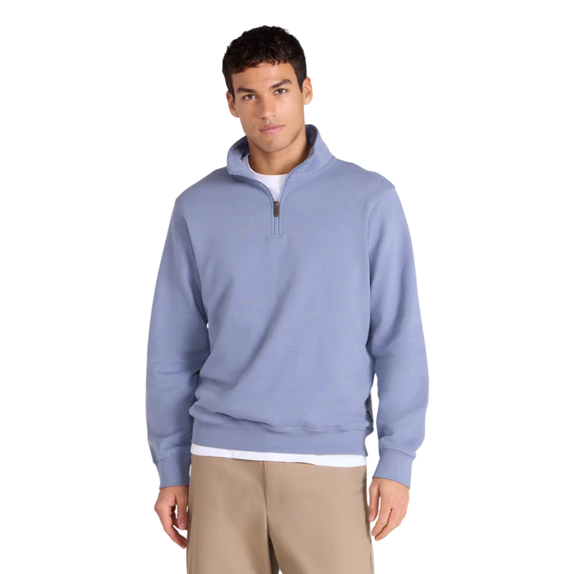 Animal Mens Sid Half Zip Sweatshirt Blue