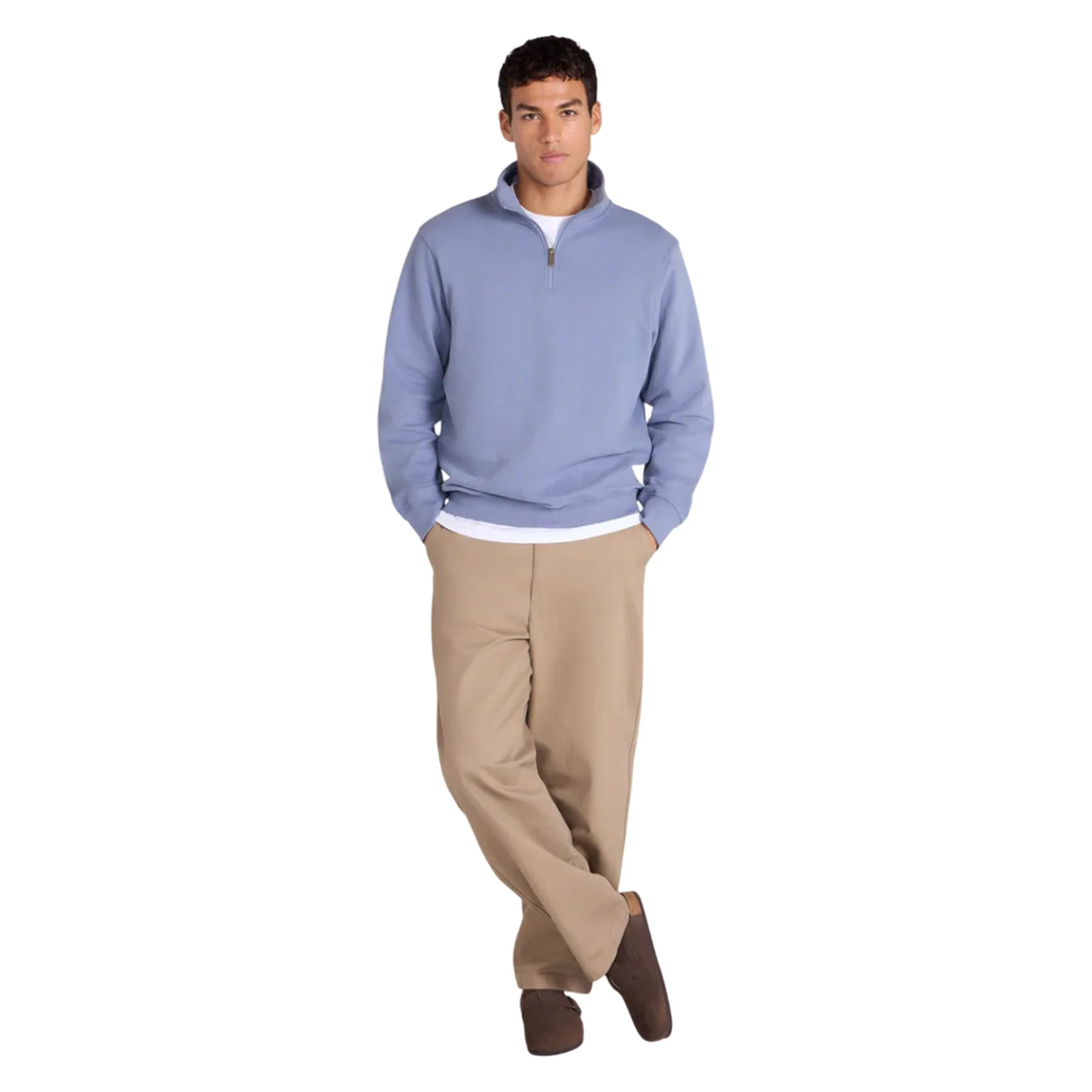 Animal Mens Sid Half Zip Sweatshirt Blue - Image 3