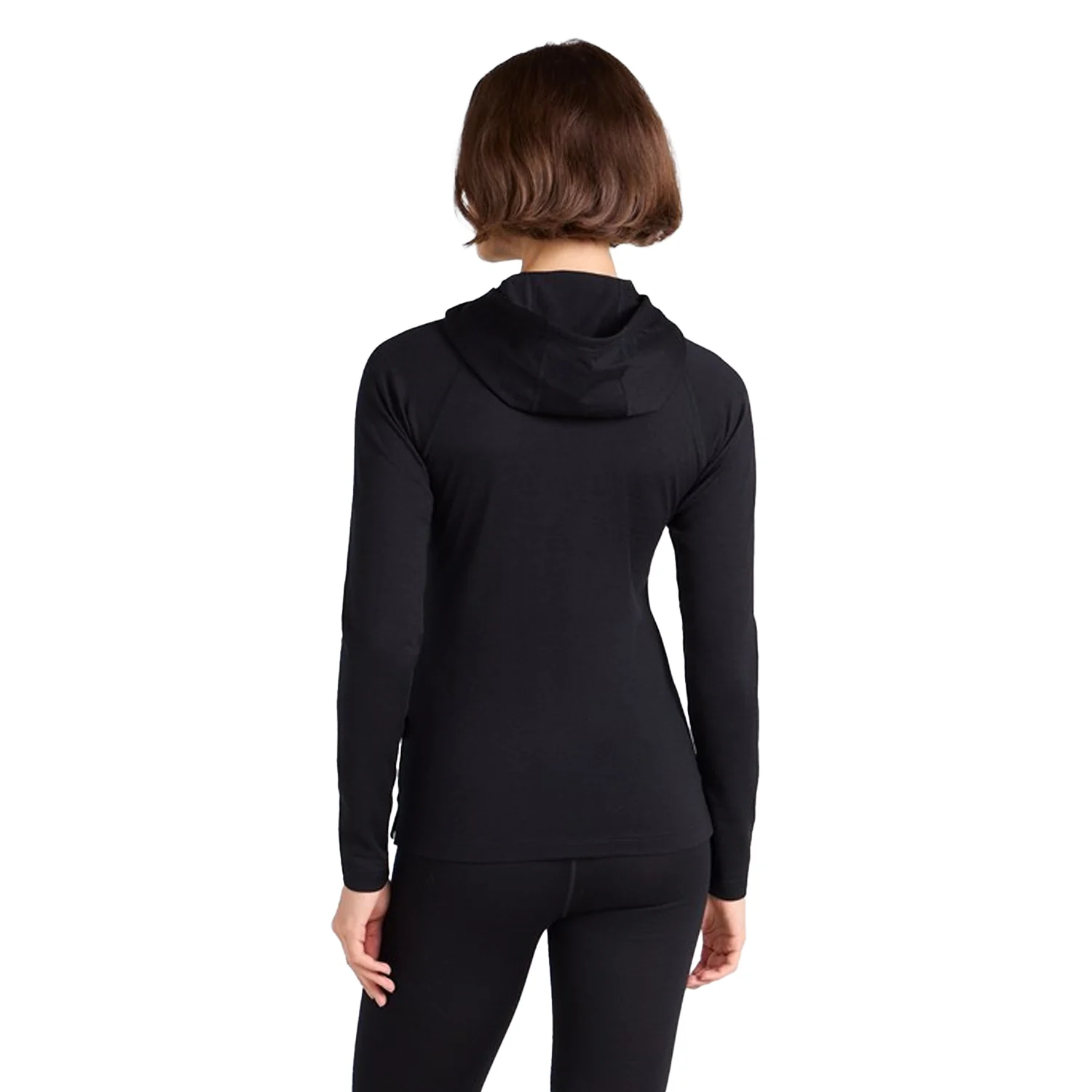 Animal Womens Merino Wool Hoodie Black - Image 2