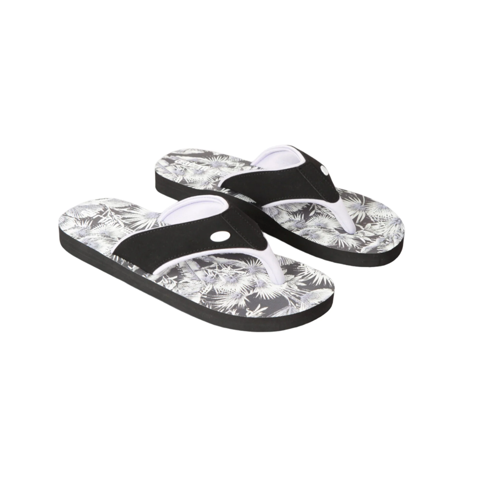 Animal Womens Swish Palm Print Recycled Flip Flops Lilac