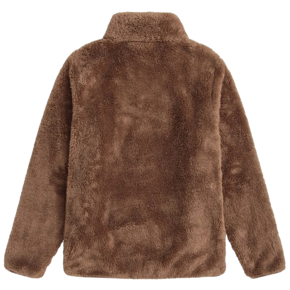 Animal Womens Teddy Fleece Half Zip Jacket Tan - Image 4