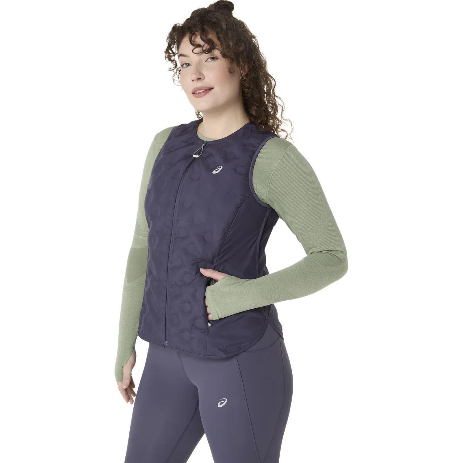 Asics Nagino Run Padded Women Gilet Navy - Image 3