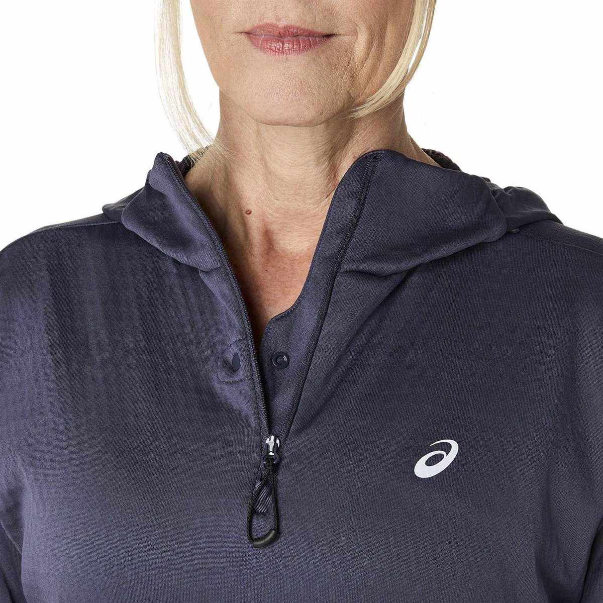 Asics Road Winter Womens Long Sleeve Hoodie Navy - Image 5