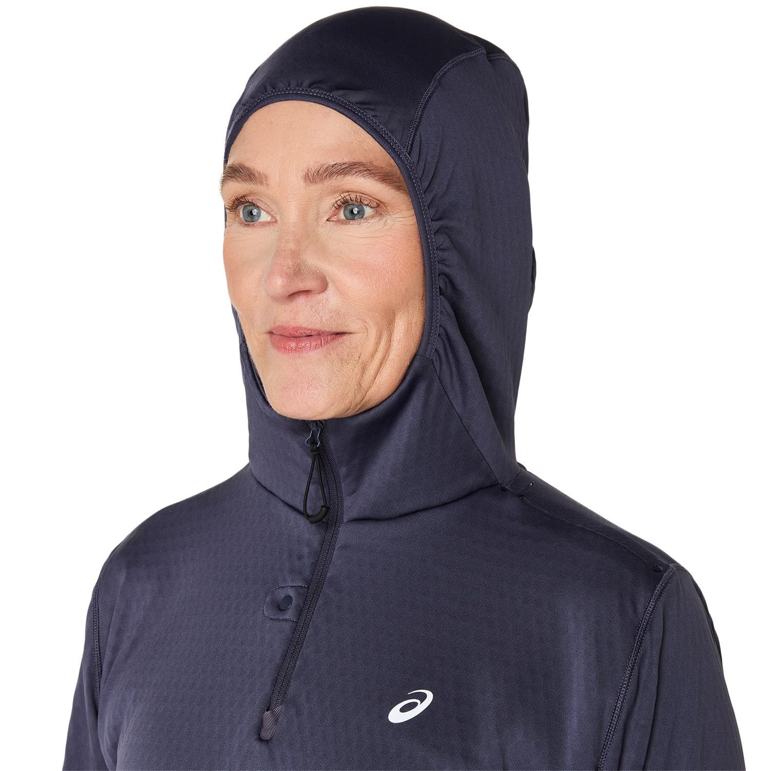 Asics Road Winter Womens Long Sleeve Hoodie Navy - Image 7