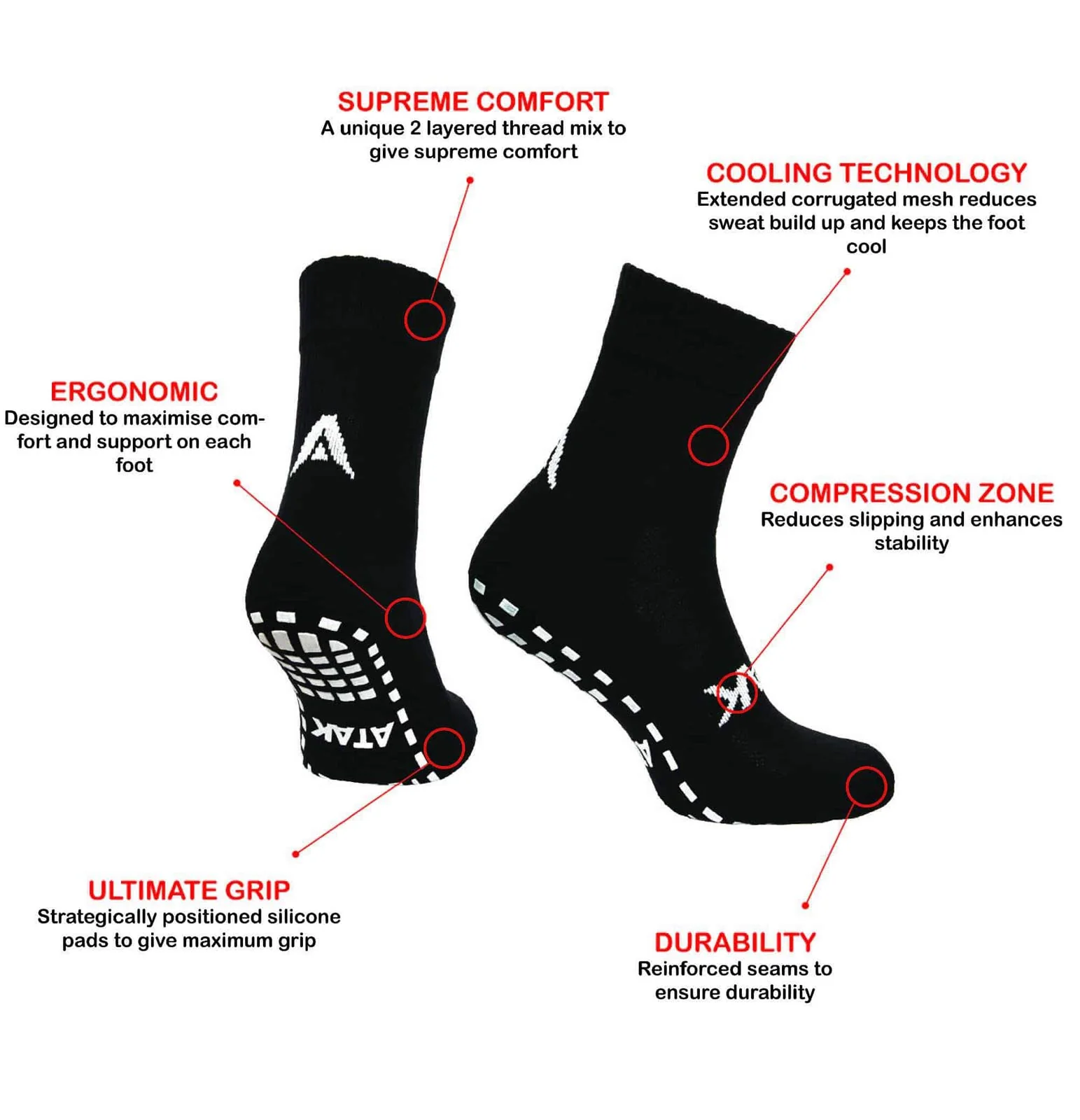 ATAK Gripzlite Pro Kids Socks - Image 5